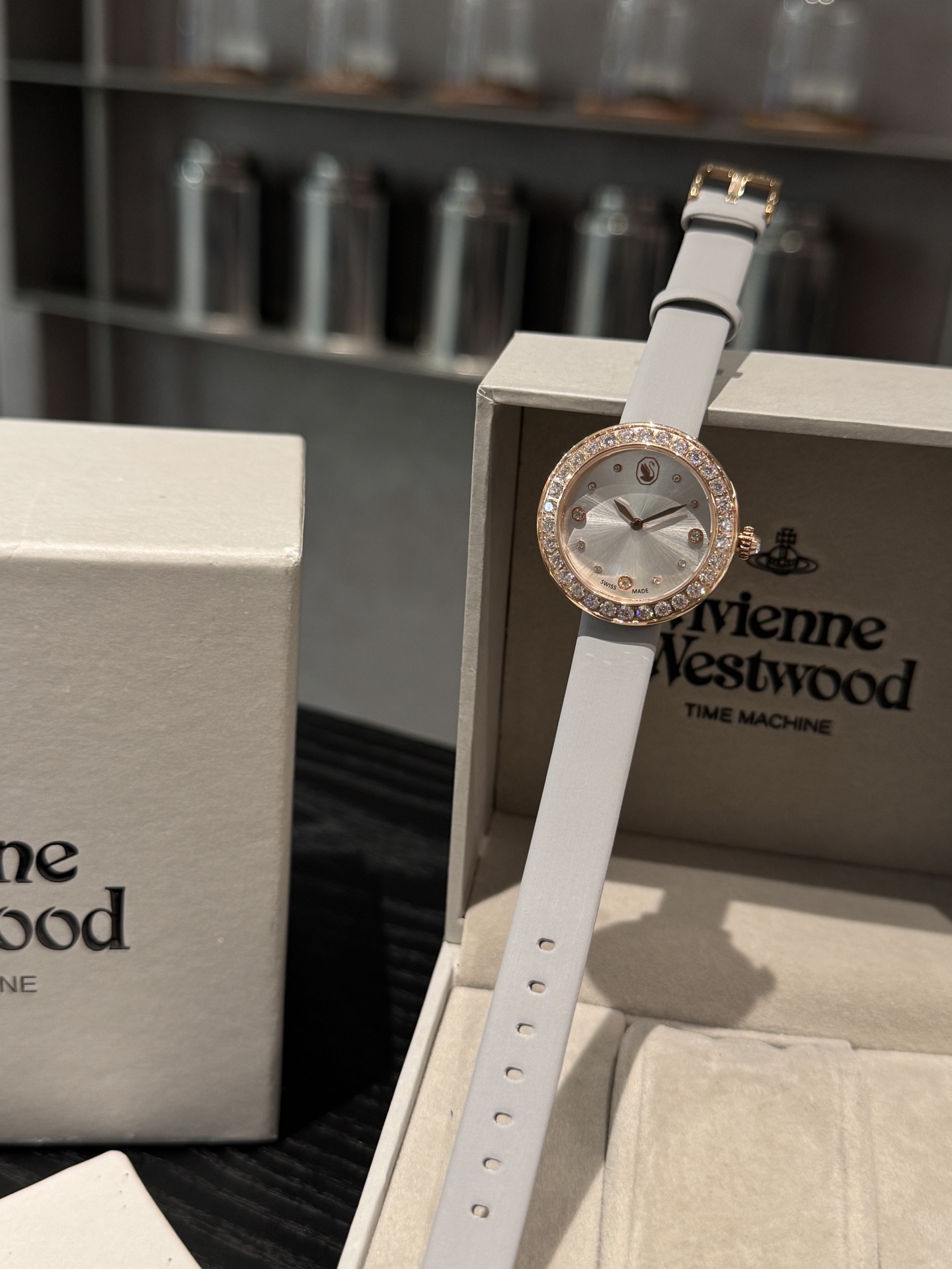 Vivienne Westwood Women's Black Leather Strap Watch with Crystal Accents 4 i1756969320221 6624 0 8