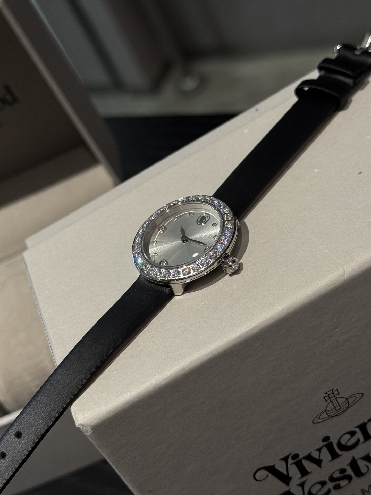 Vivienne Westwood Women's Black Leather Strap Watch with Crystal Accents 6 i1756969325175 3656 0 6