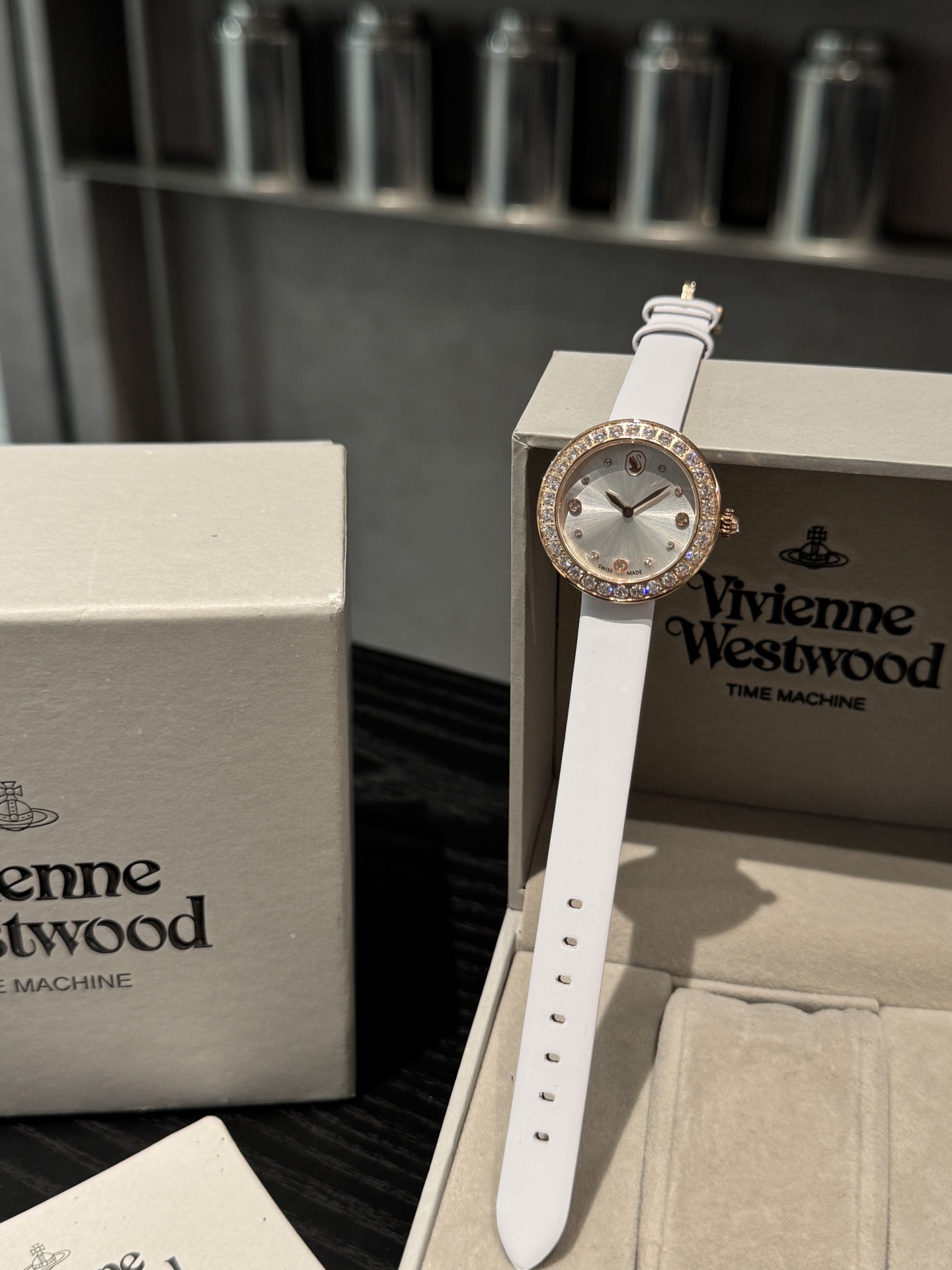 Vivienne Westwood Women's Black Leather Strap Watch with Crystal Accents 3 i1756969325414 4838 0 4