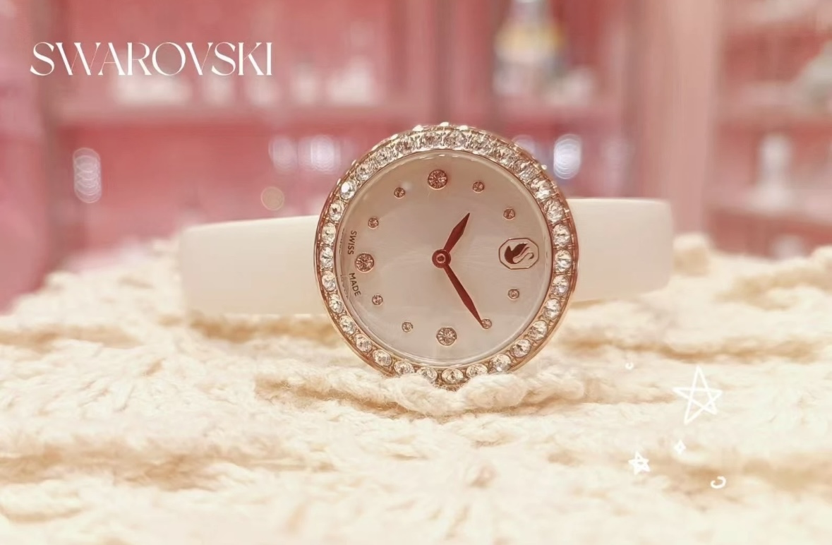 Swarovski Matrix Tennis Watch, Black Leather Strap, Stainless Steel Case 8 i1756969647171 7666 0 6