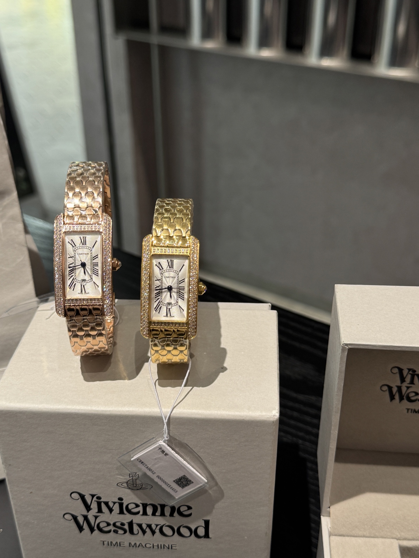 Vivienne Westwood Tank Américaine Women's Watch, Stainless Steel, Double Row Diamond