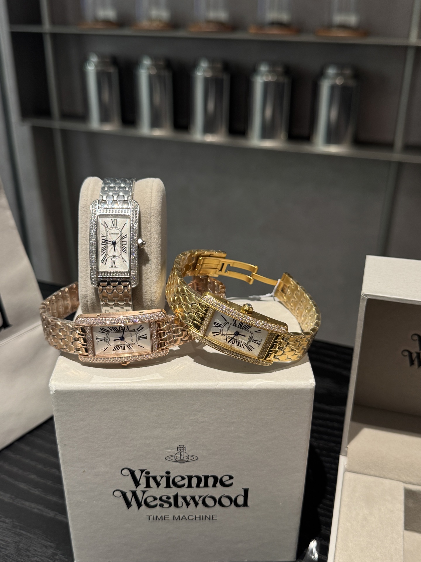 Vivienne Westwood Tank Américaine Women's Watch, Stainless Steel, Double Row Diamond 6 i1757304355551 7187 0 5