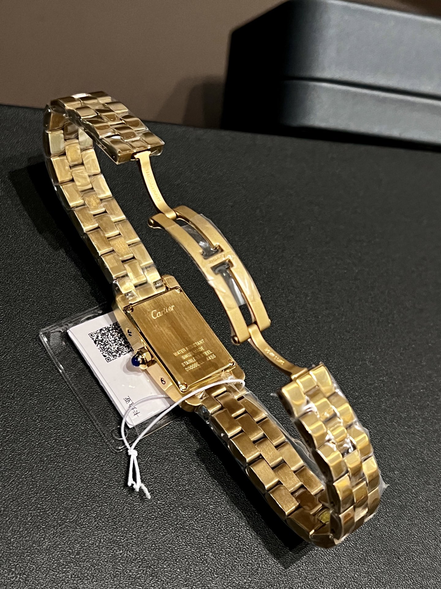 Cartier Tank Americaine yellow gold case bezel silver dial yellow gold bracelet 19mm Women's Quartz