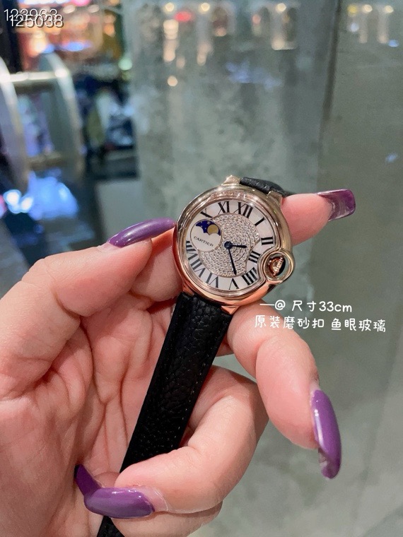 Cartier 卡地亚/33mm 瑞机 鱼眼玻璃 磨砂扣
