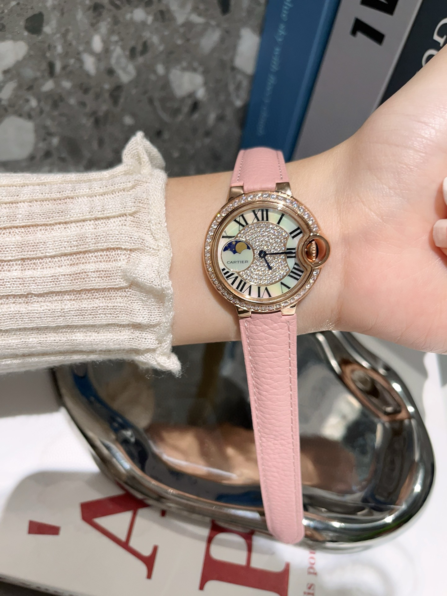 Cartier 卡地亚/33mm 瑞机 鱼眼玻璃 磨砂扣