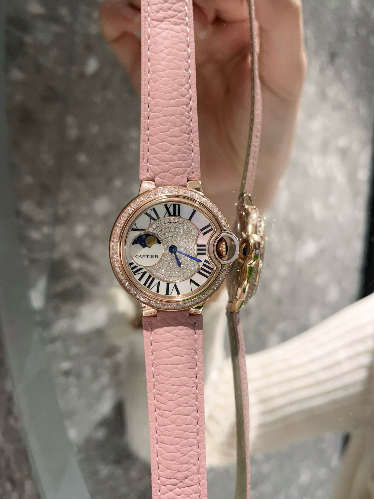 Cartier 卡地亚/33mm 瑞机 鱼眼玻璃 磨砂扣