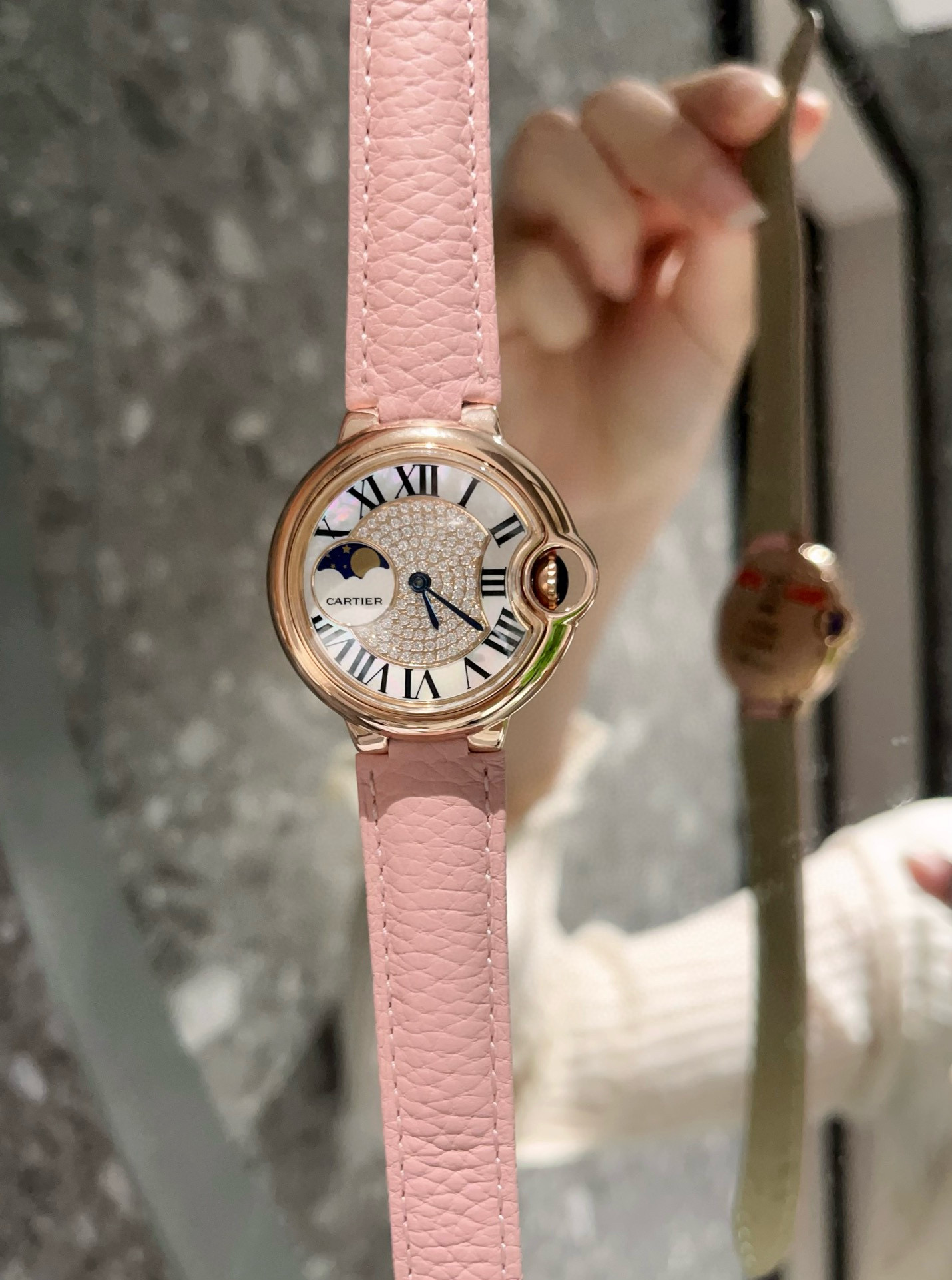 Cartier 卡地亚/33mm 瑞机 鱼眼玻璃 磨砂扣