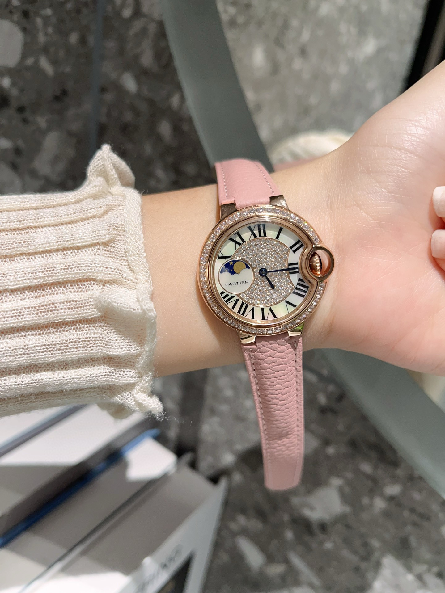 Cartier 卡地亚/33mm 瑞机 鱼眼玻璃 磨砂扣