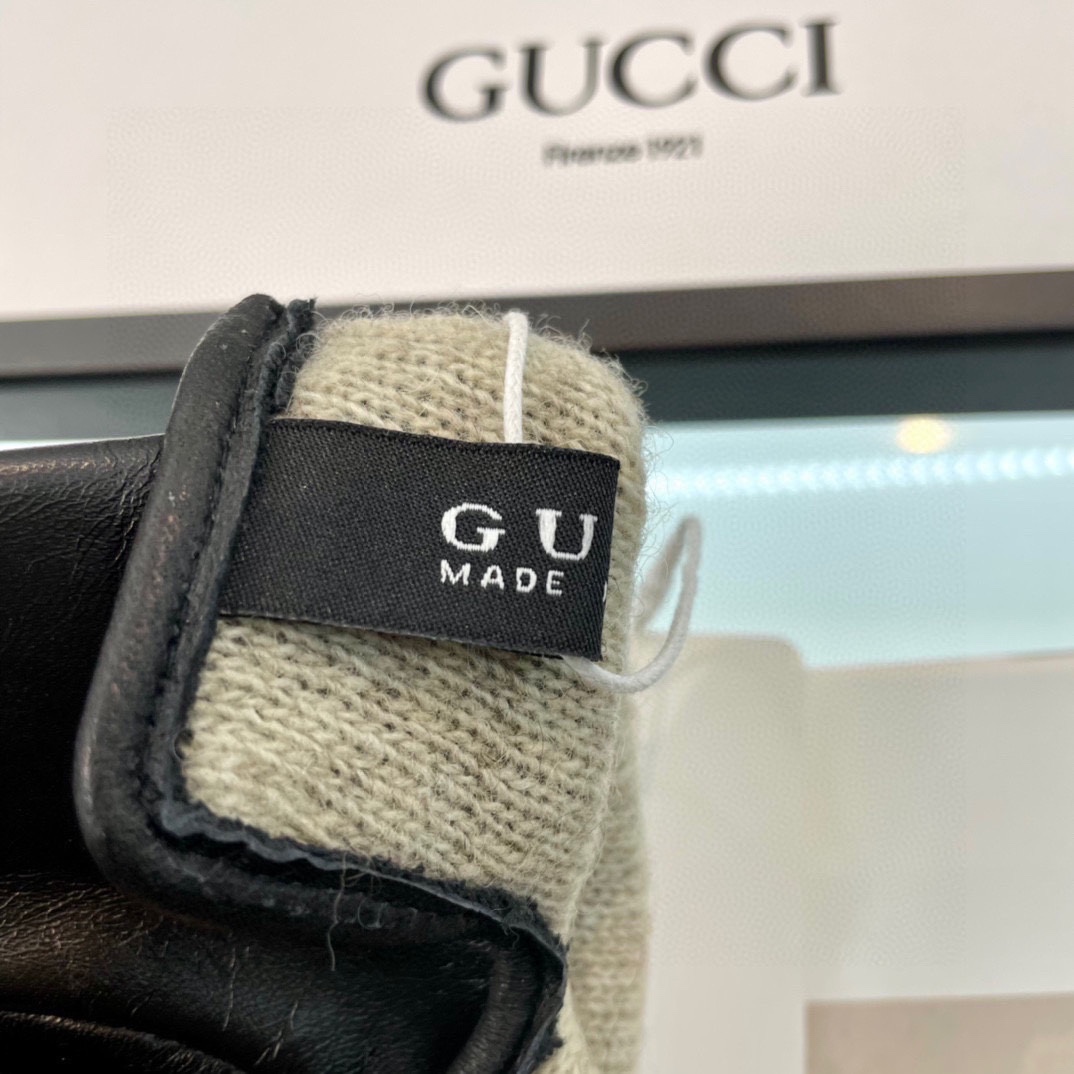 新款独家首发️古驰GUCCI️原单品质官网同步女士新款高档羊皮手套女神首选不可错过百分百选用进口羊皮皮质