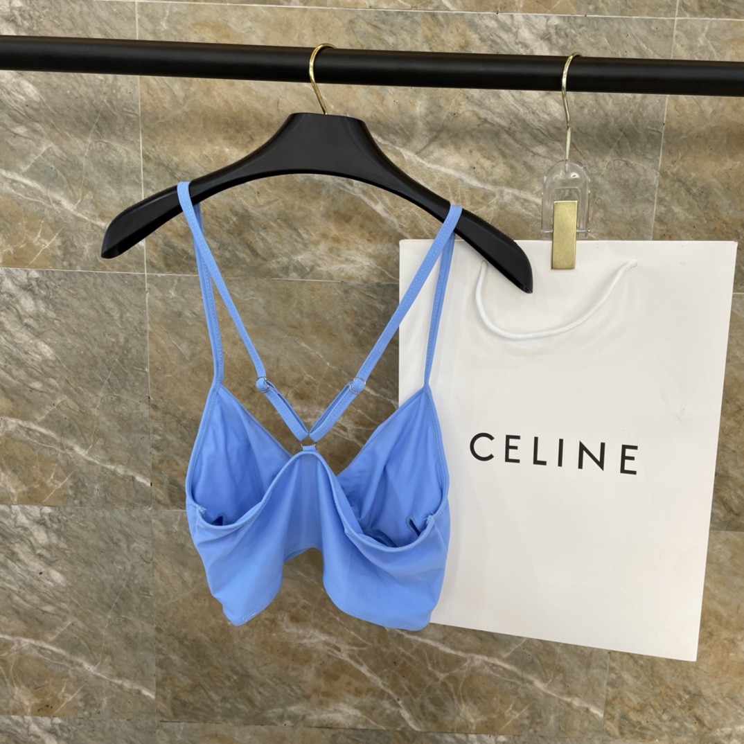 Celine新款比基尼泳衣吊带背心文胸内衣+三角裤两件套装S.M.LXl