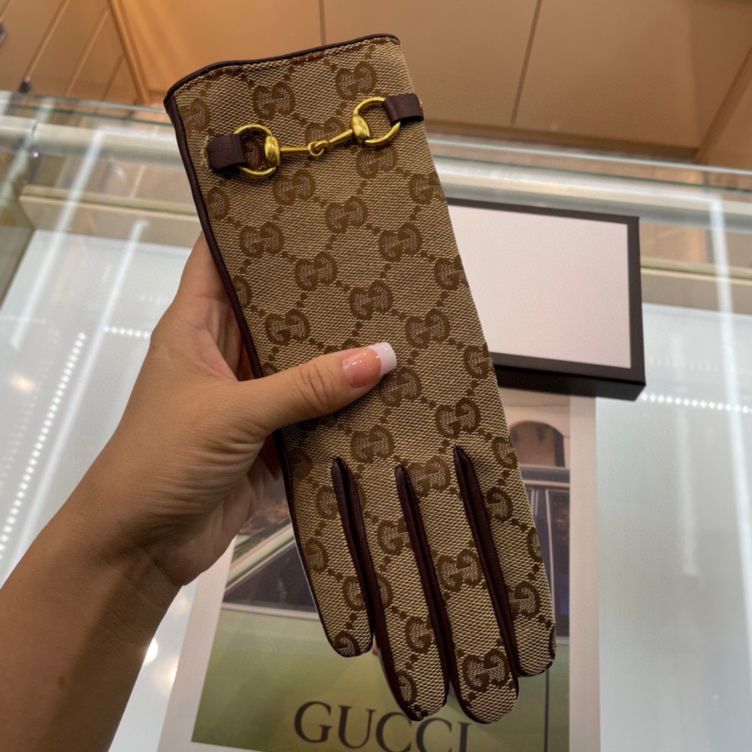 Gucci️爆款到顶级原单官网同步女士新款高档羊皮手套百分百选用进口小羊皮内里绒里保暖舒适更佳皮质光泽鲜