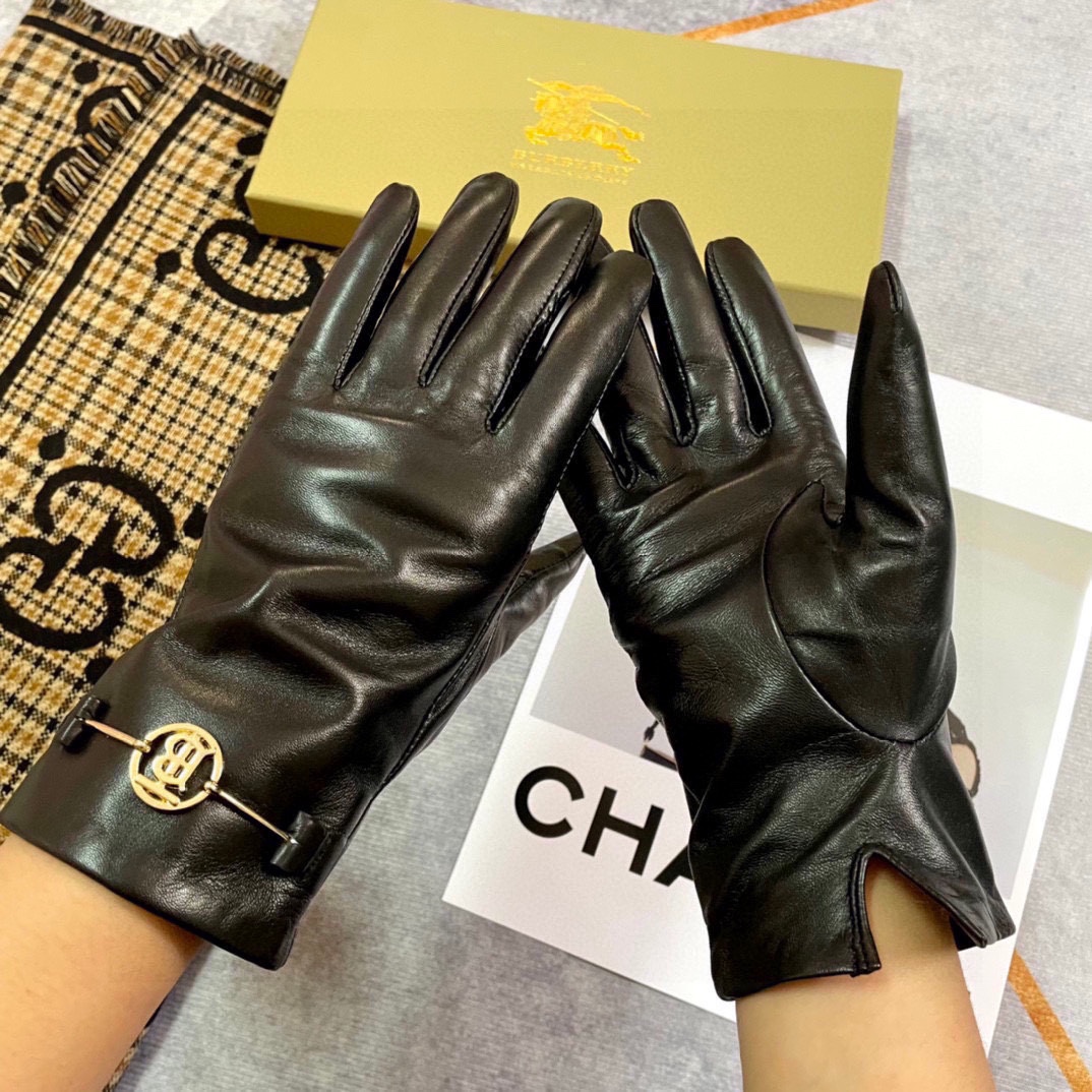 High-Quality Sheep-Skin Gloves, Warmer and Better, Imported Lamb-Skin, Soft Leather, Original Gold. - 图片 7
