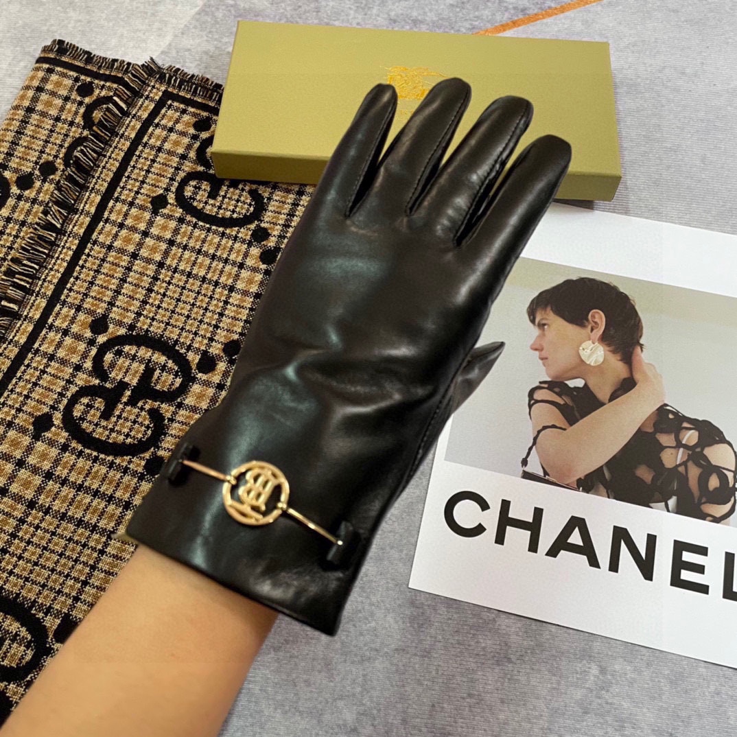 High-Quality Sheep-Skin Gloves, Warmer and Better, Imported Lamb-Skin, Soft Leather, Original Gold. - 图片 6
