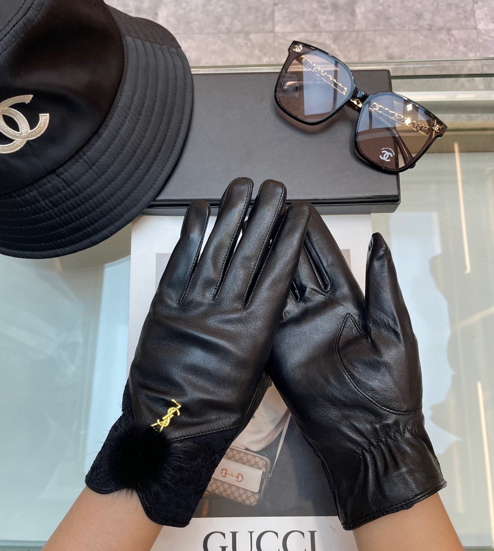 The new Ms. 263 Ysl glove, the wool, the cortex, the cortex, the hand show, the mass. - 图片 7