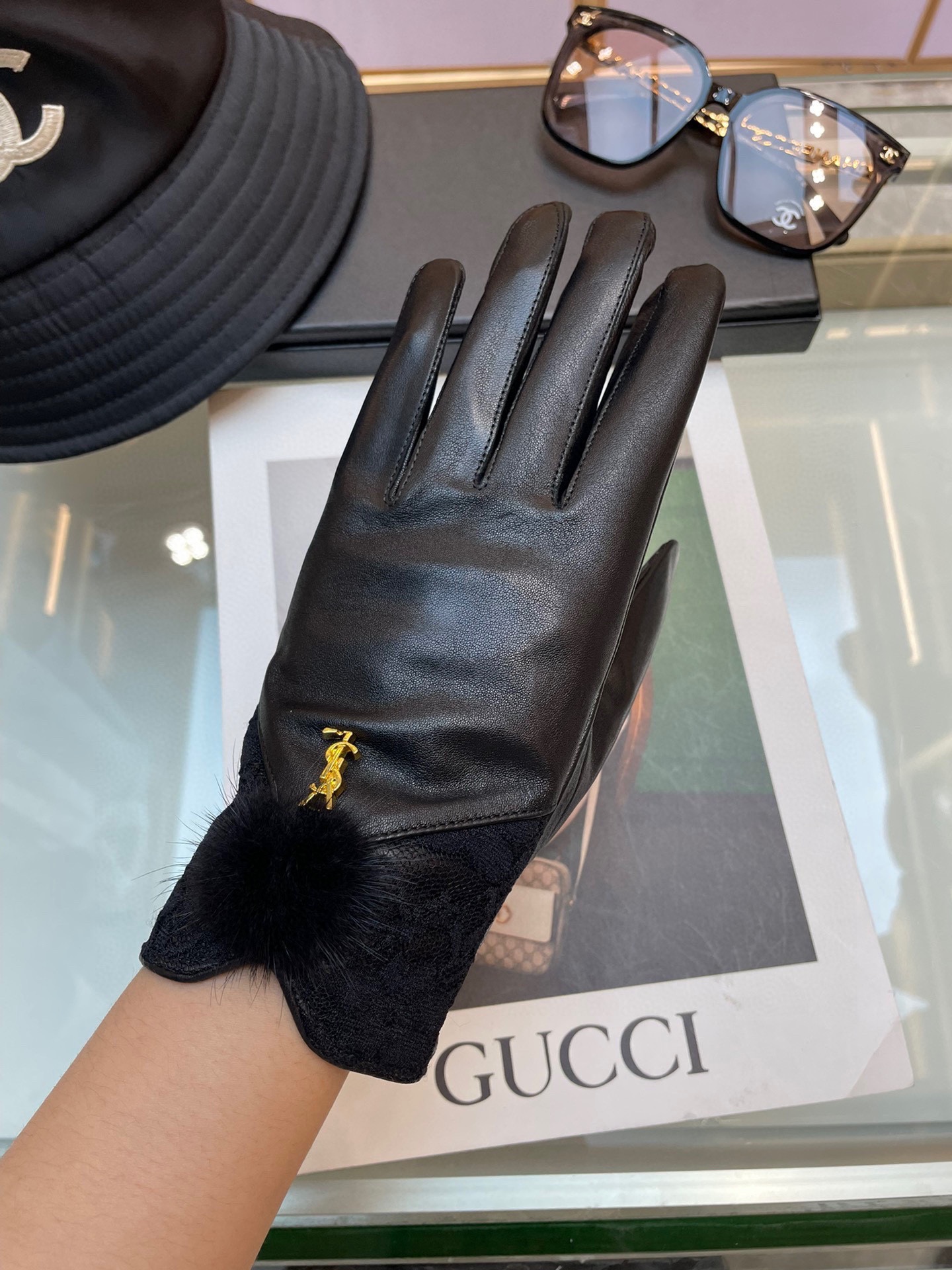 The new Ms. 263 Ysl glove, the wool, the cortex, the cortex, the hand show, the mass. - 图片 5