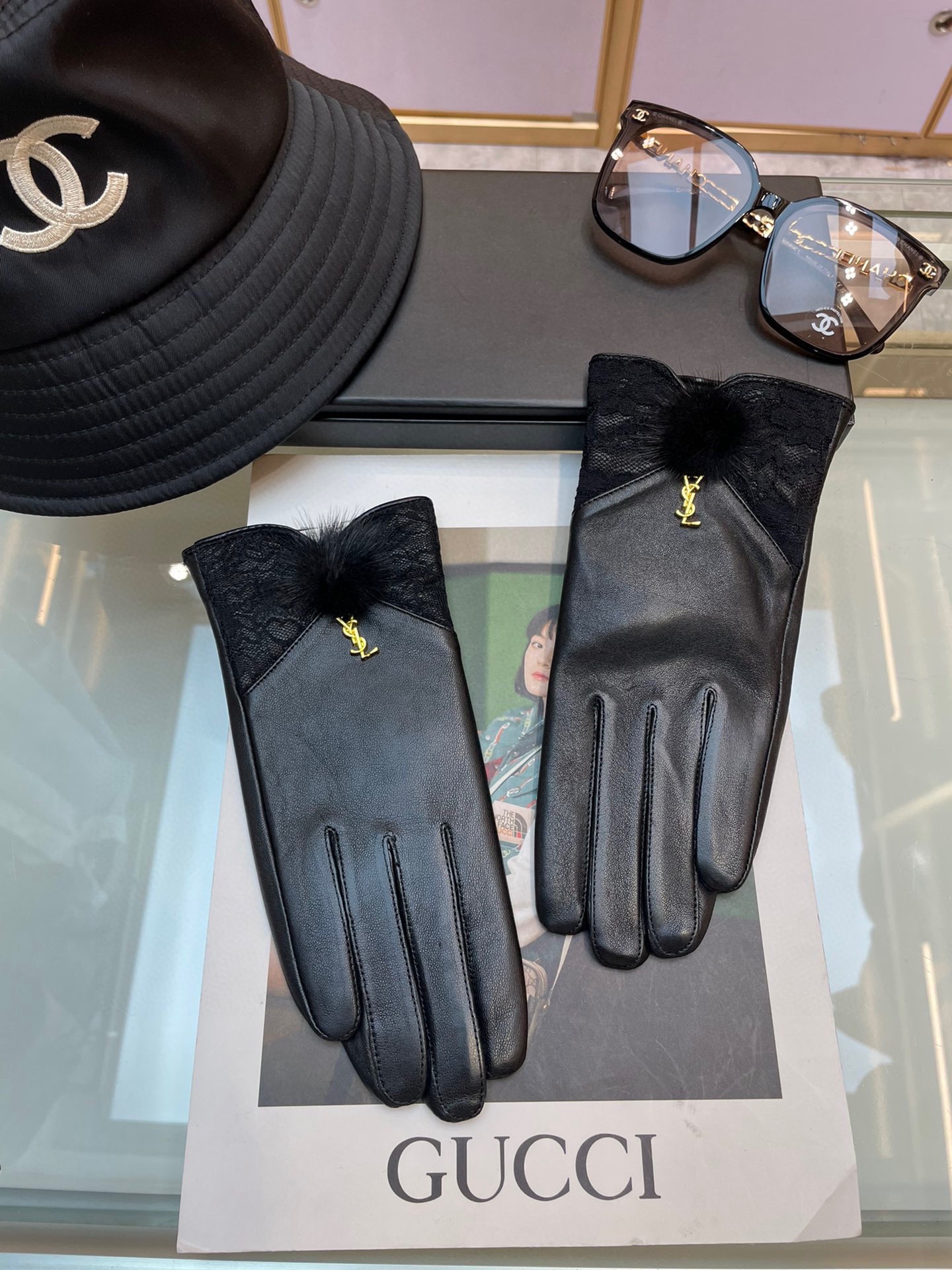 The new Ms. 263 Ysl glove, the wool, the cortex, the cortex, the hand show, the mass. - 图片 1