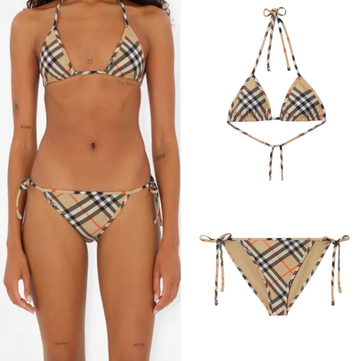 NO:303935,Burberry counter new split swimsuits suitable for a variety of scenes♀Seaside, swimming pool, hot spring, water park, rafting can be worn inside, and it is completely possible to tie it inside. The one-piece design covers the flesh and looks tall. The abdomen is a little fleshy and does not affect our beautiful beauty. The back design reveals the beautiful back. The fabric is breathable and comfortable. The quick-drying elastic swimsuit is more easy to clean. S M L Xl swimsuits, swimsuits, bikinis19860909巴宝莉专柜新款分体适合多种场景的游泳衣♀海边 游泳池 温泉 水上乐园 漂流都可以内搭也完全可以 连体设计遮肉显高挑 腹部有点肉肉也不影响咱美美的 背面设计大露美背 面料透气舒适.速干弹性的游泳衣更加帖肤易清洗 码数S M L Xl泳衣泳裤比基尼,泳衣，泳裤，比基尼,burberry,swimsuits,bikinis,accessory