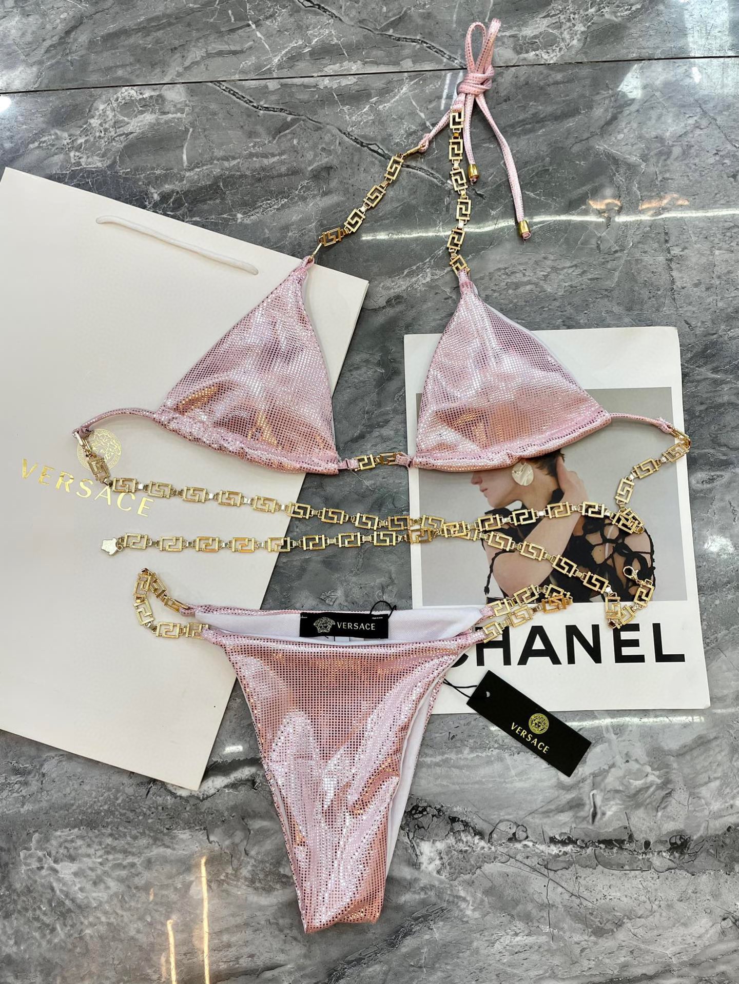  范思哲比基尼 重工五金 链条 👙❤️😍🥰适合多种场景的游泳衣🏊‍♀️海边 游泳池 温泉 水上乐园 漂流