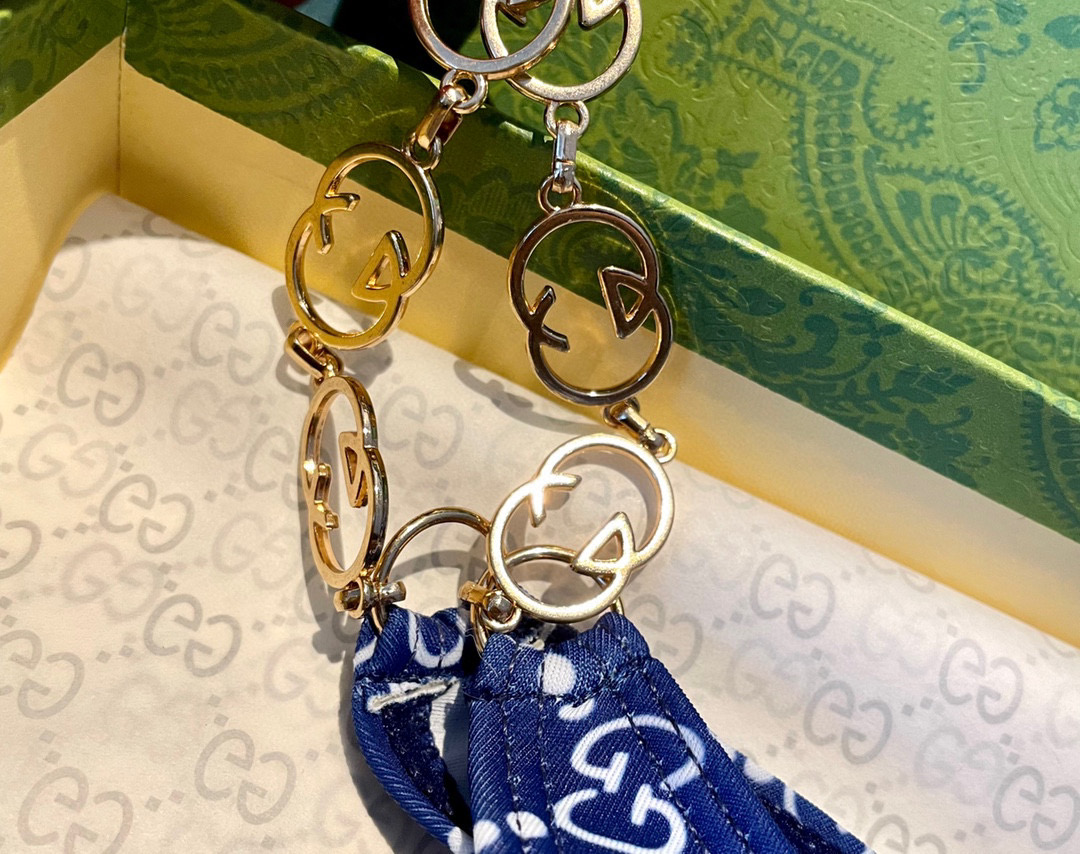  Gucci新款比基尼泳衣~双G字母印花吊带背心链条文胸内衣+三角裤两件套装， 码数：S M L Xl