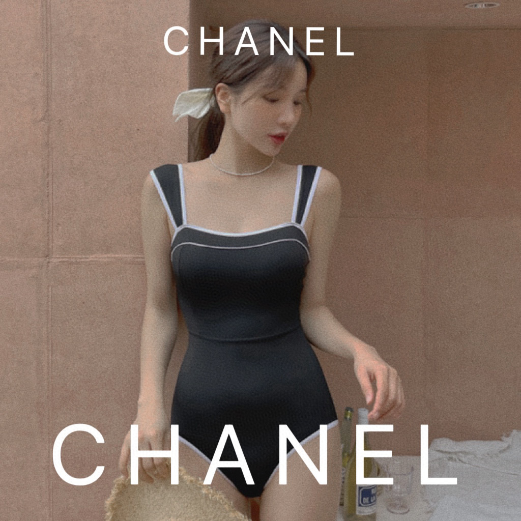  Chanel 连体泳衣  两种穿法 😍🥰适合多种场景的游泳衣🏊‍♀️海边 游泳池 温泉 水上乐园 漂流