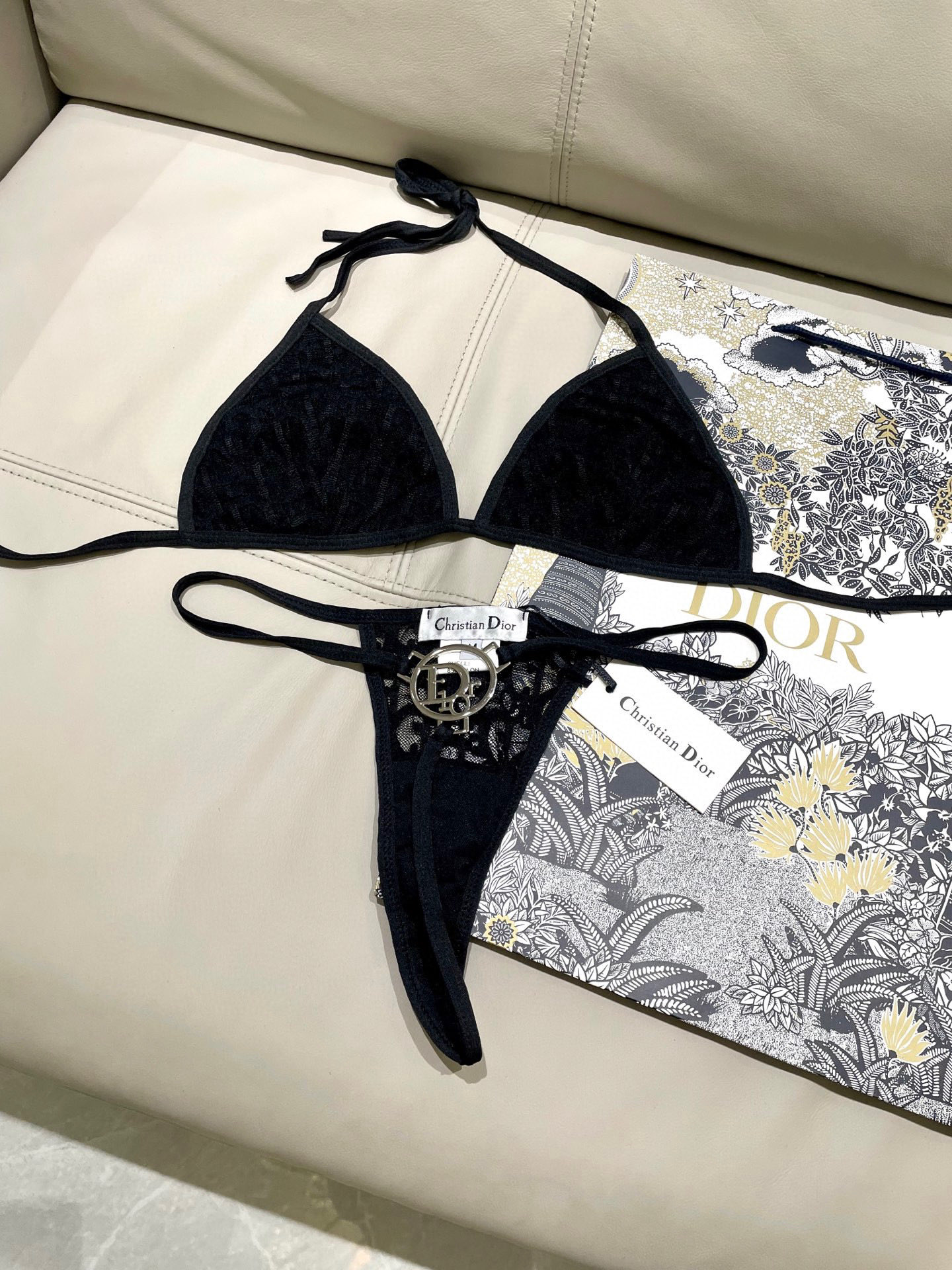 Dior Two-Piece Bikini Set - Halter Top & Thong - Summer Beach Ready 12 i1750166323570 2289 0 10