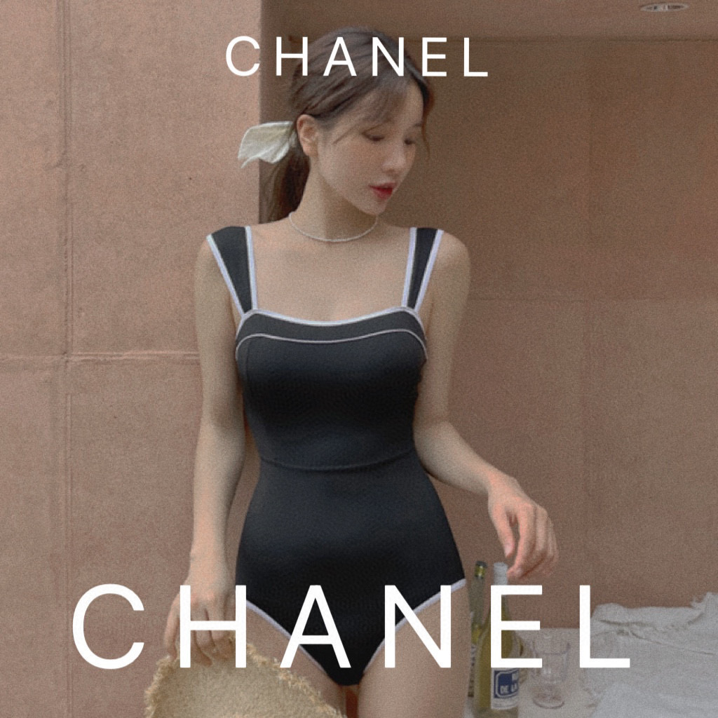 Chanel 连体泳衣  两种穿法 😍🥰适合多种场景的游泳衣🏊‍♀️海边 游泳池 温泉 水上乐园 漂流