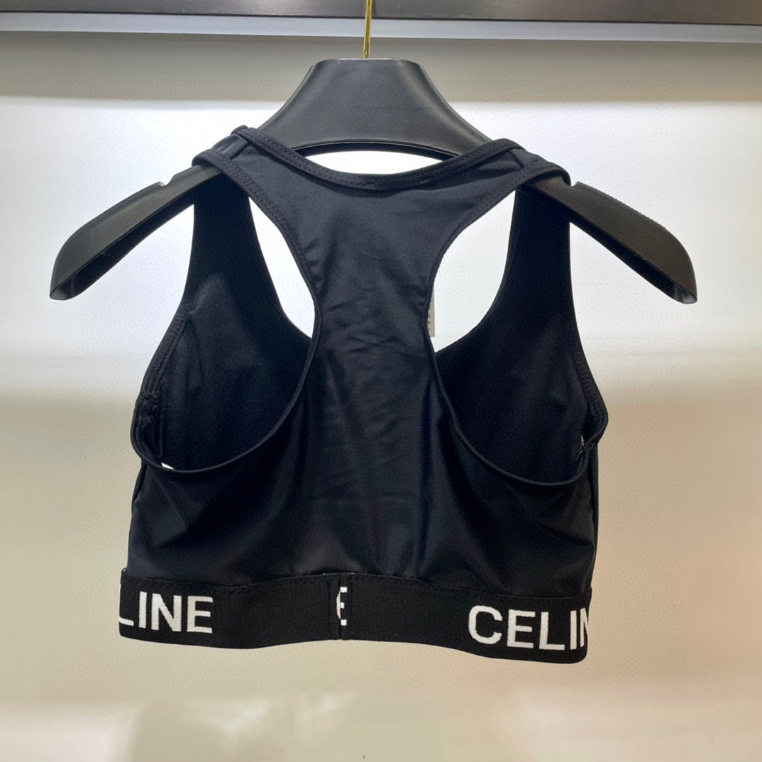  Celine新款高弹力健身短款瑜伽服运动套装~小背心➕修身提臀显瘦打底裤脚 
S M L Xl