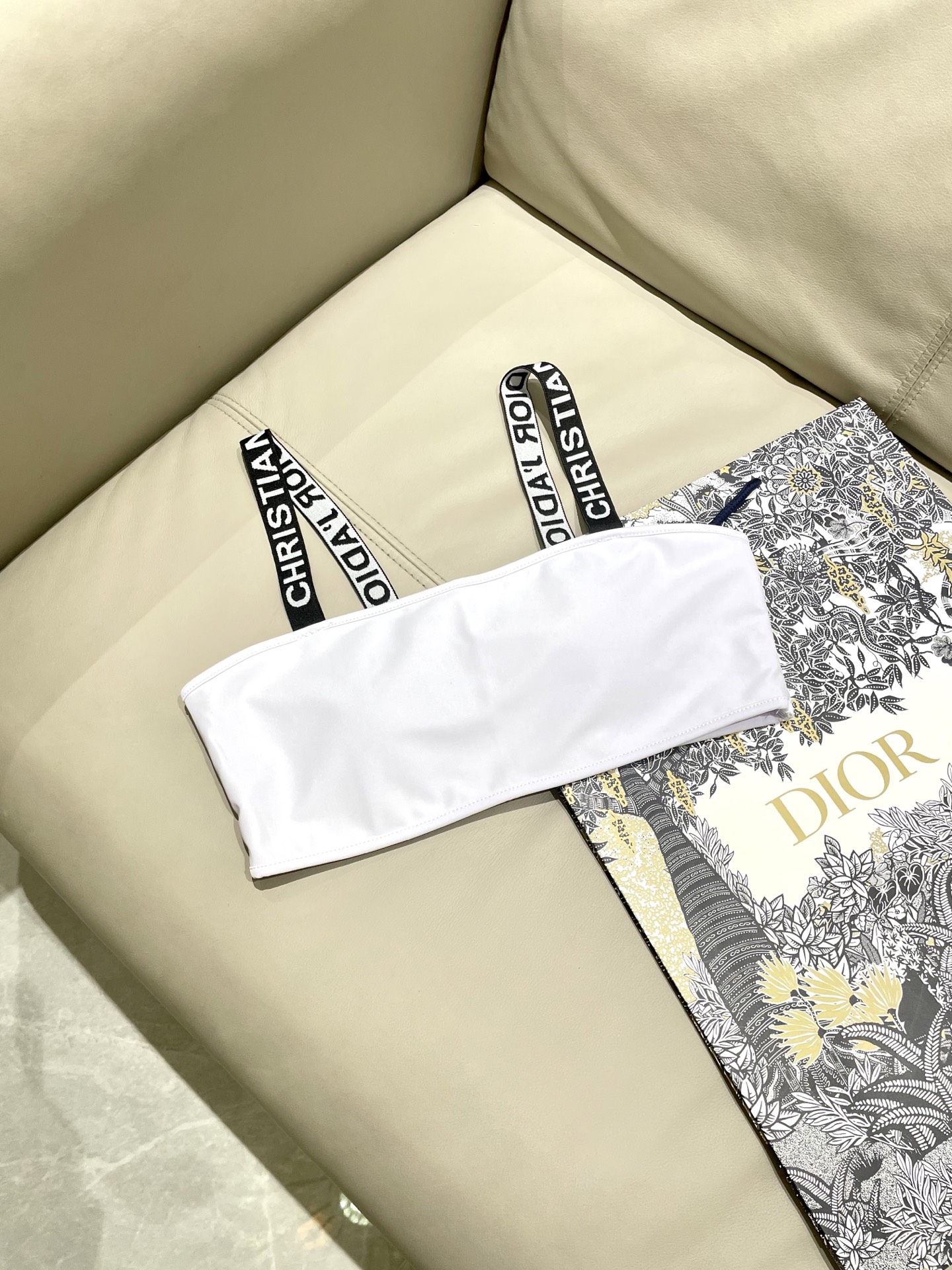  Dior新款比基尼泳衣~印花吊带背心文胸内衣+三角裤两件套装， S.M.L Xl
