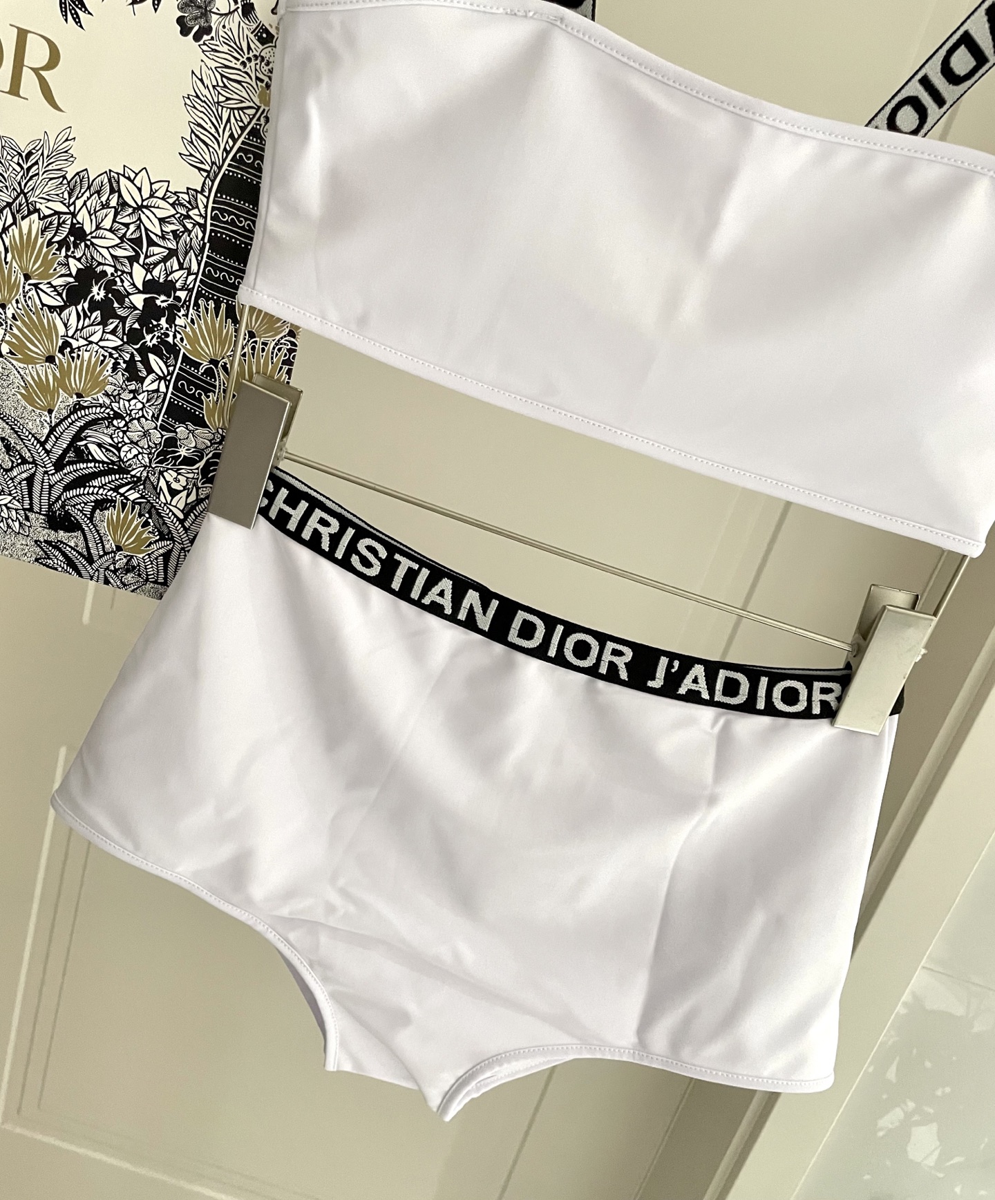  Dior新款比基尼泳衣~印花吊带背心文胸内衣+三角裤两件套装， S.M.L Xl