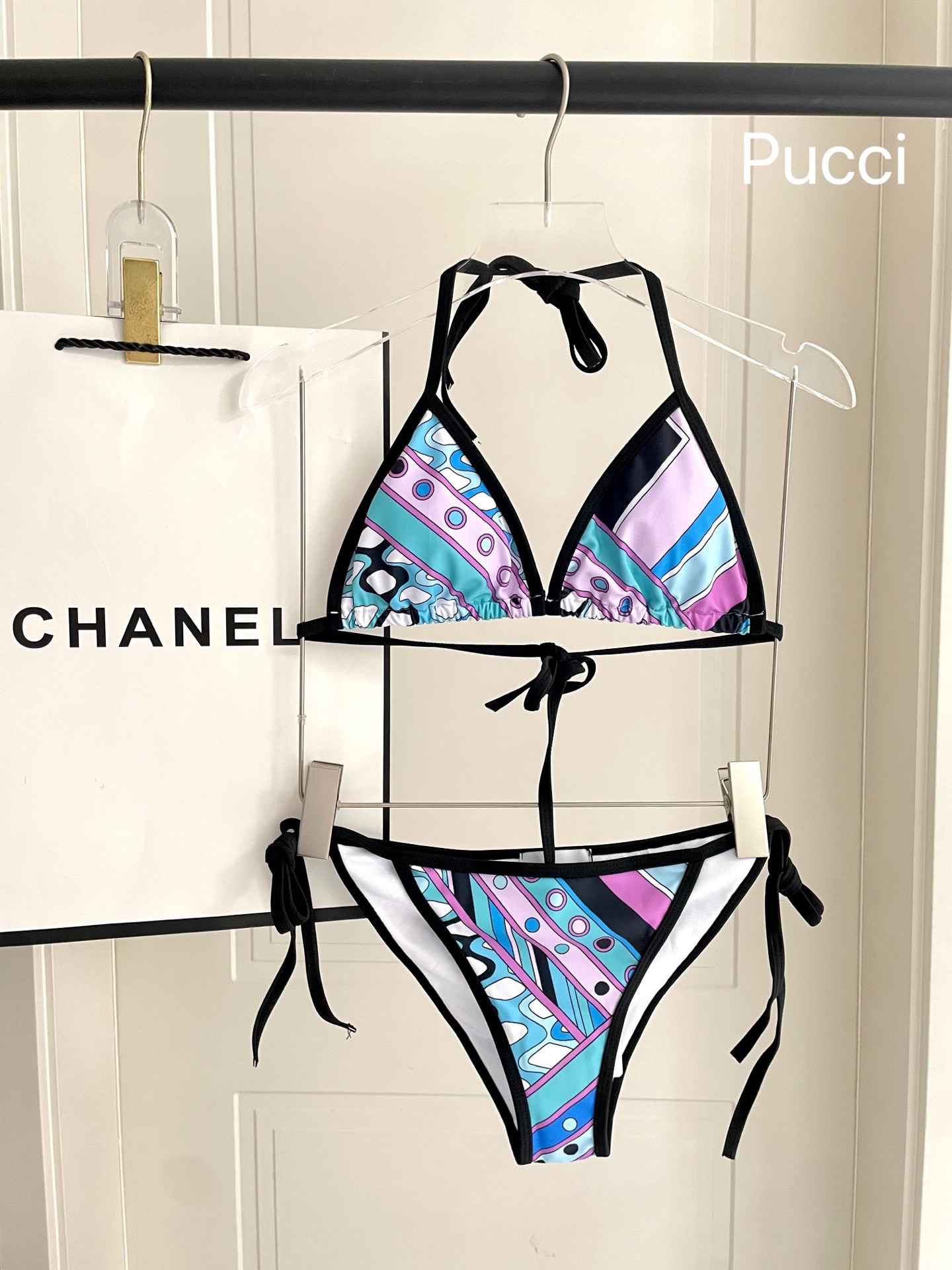 Pucci 分体比基尼😍🥰适合多种场景的游泳衣🏊‍♀️海边 游泳池 温泉 水上乐园 漂流都可以😌内搭也