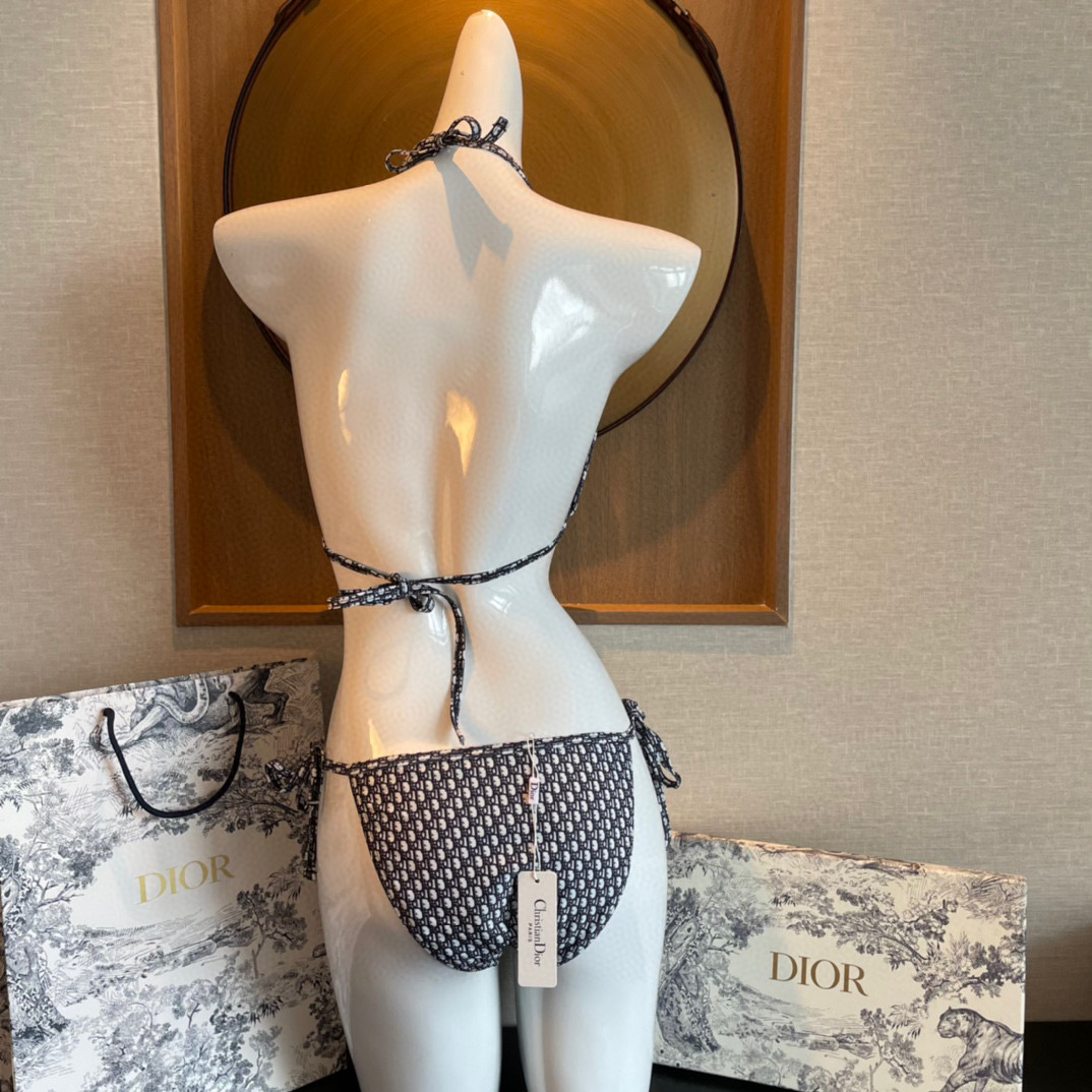  Dior新款字母比基尼👙 印花吊带内衣+三角内裤 S M LXl
