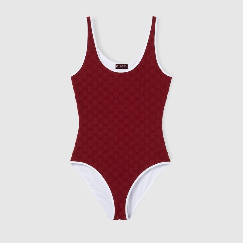  Gucci新款提花连体体式泳衣👙❤️😍🥰适合多种场景的游泳衣🏊‍♀️海边 游泳池 温泉 水上乐园 漂流