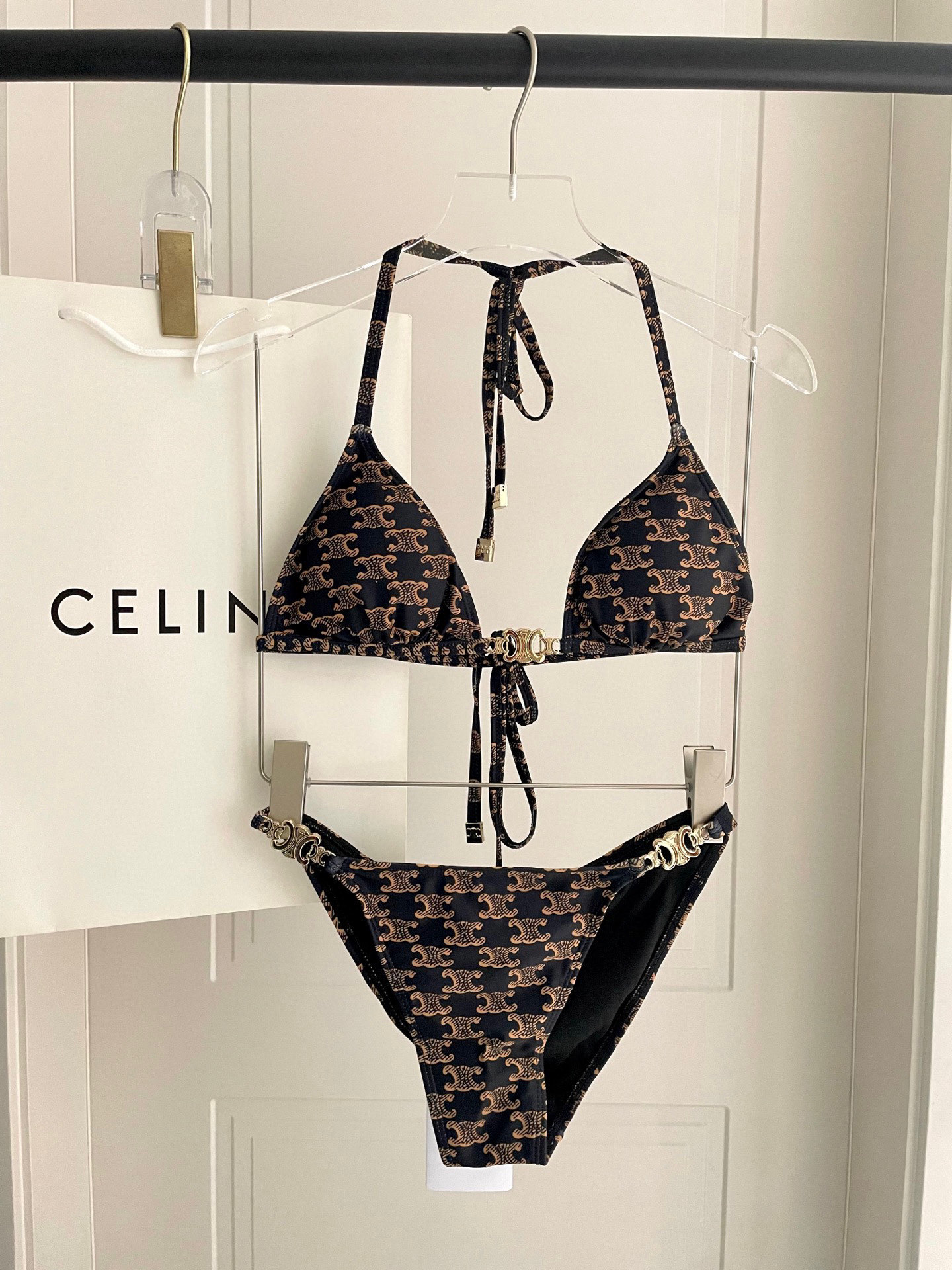  Celine专柜新款气质款 老花系列比基尼 气质高雅 😍🥰适合多种场景的游泳衣🏊‍♀️海边 游泳池 温