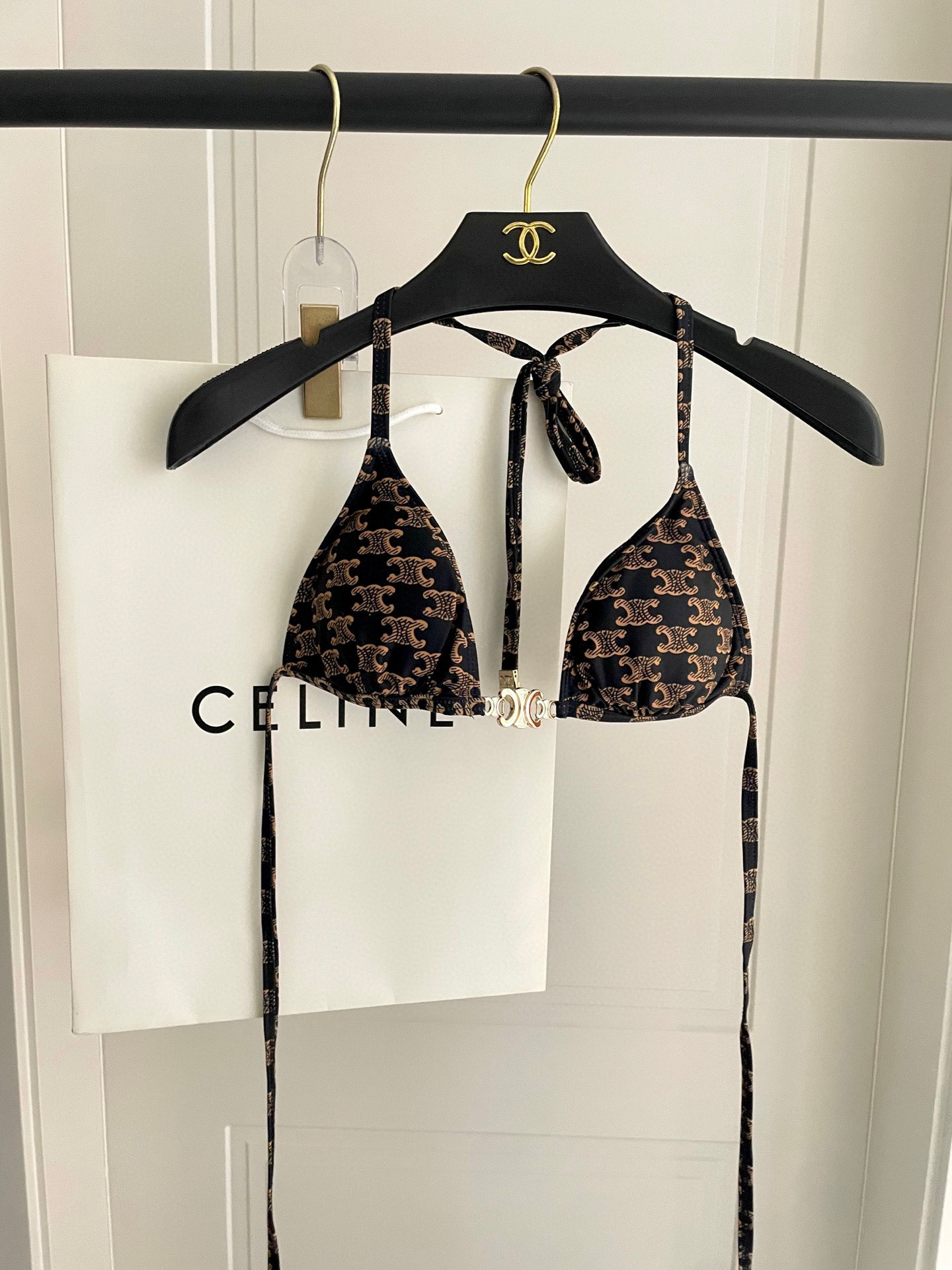  Celine专柜新款气质款 老花系列比基尼 气质高雅 😍🥰适合多种场景的游泳衣🏊‍♀️海边 游泳池 温