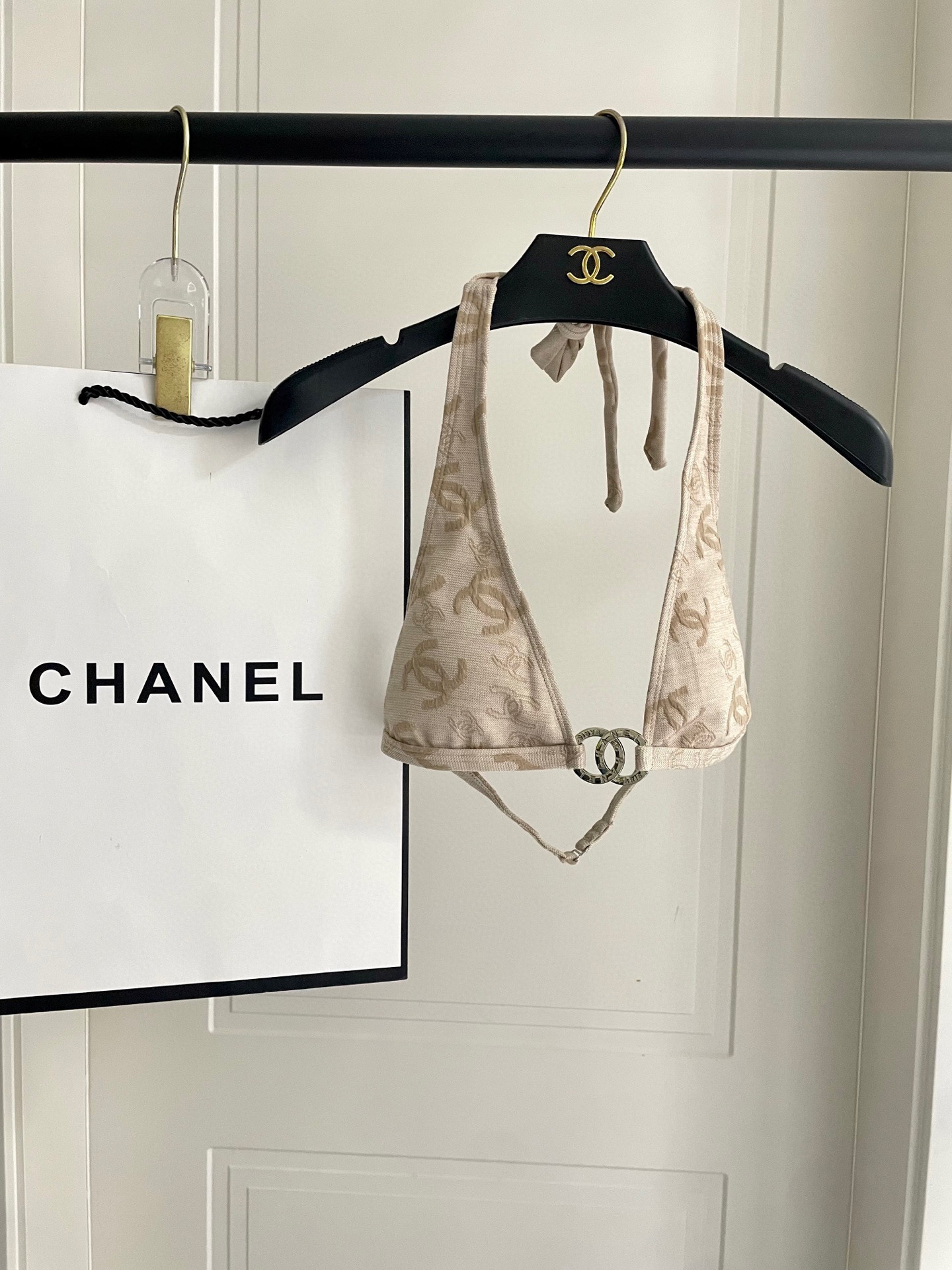  Chanel新款提花分体式泳衣👙❤️😍🥰适合多种场景的游泳衣🏊‍♀️海边 游泳池 温泉 水上乐园 漂流