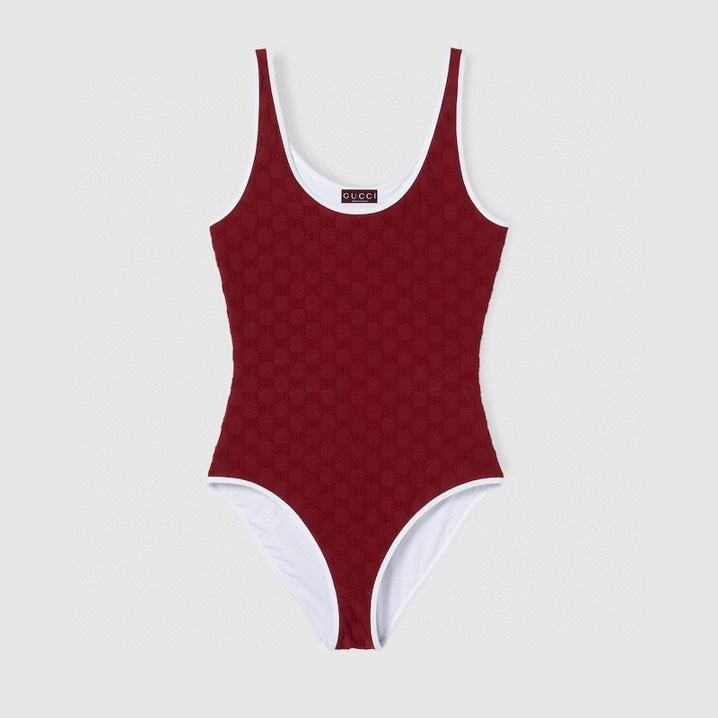  Gucci新款提花连体体式泳衣👙❤️😍🥰适合多种场景的游泳衣🏊‍♀️海边 游泳池 温泉 水上乐园 漂流
