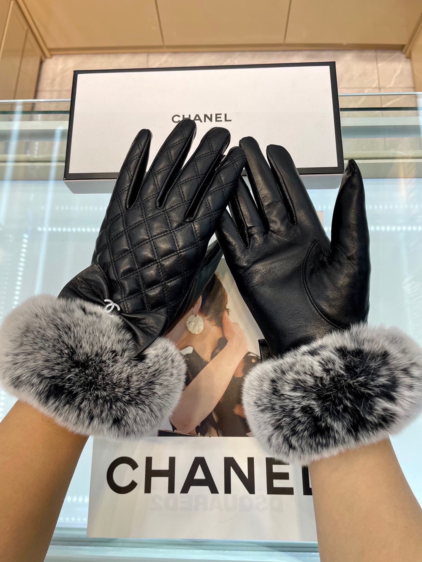  新款独家首发 Chanel香奈儿 女士新款高档羊皮手套🎉🎉女神首选 不可错过💁💁 一级绵羊皮 皮质细腻