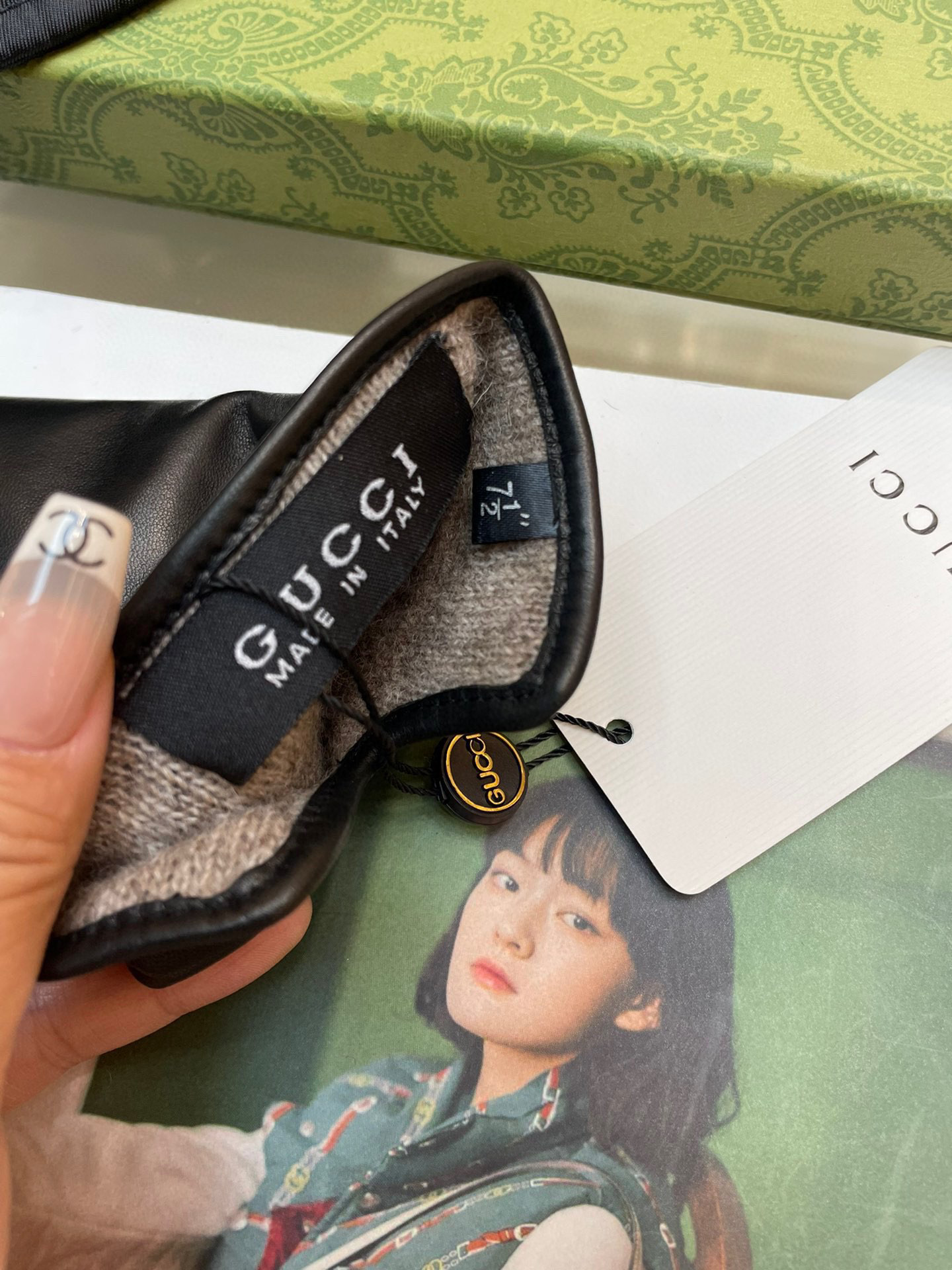  爆款到 Gucci🔥【顶级原单】官网同步女士新款高档羊皮手套🎉🔒🔒百分百选用进口小羊皮 内里羊绒 保暖