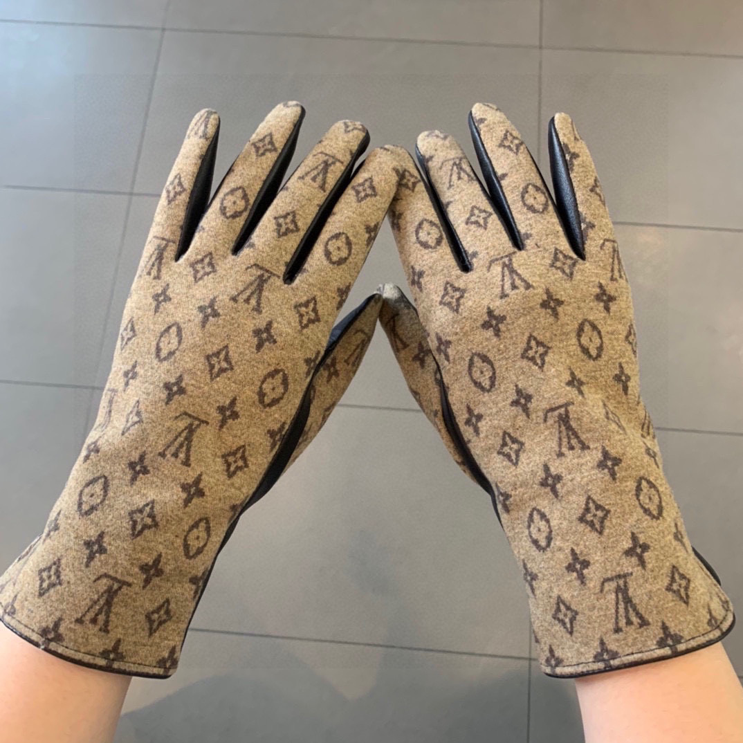 Lv， 【原单品质】官网同步女士新款高档提花布料搭配羊皮🎉🎉女神首选 不可错过💁💁👏👏羊绒内里保暖更佳 