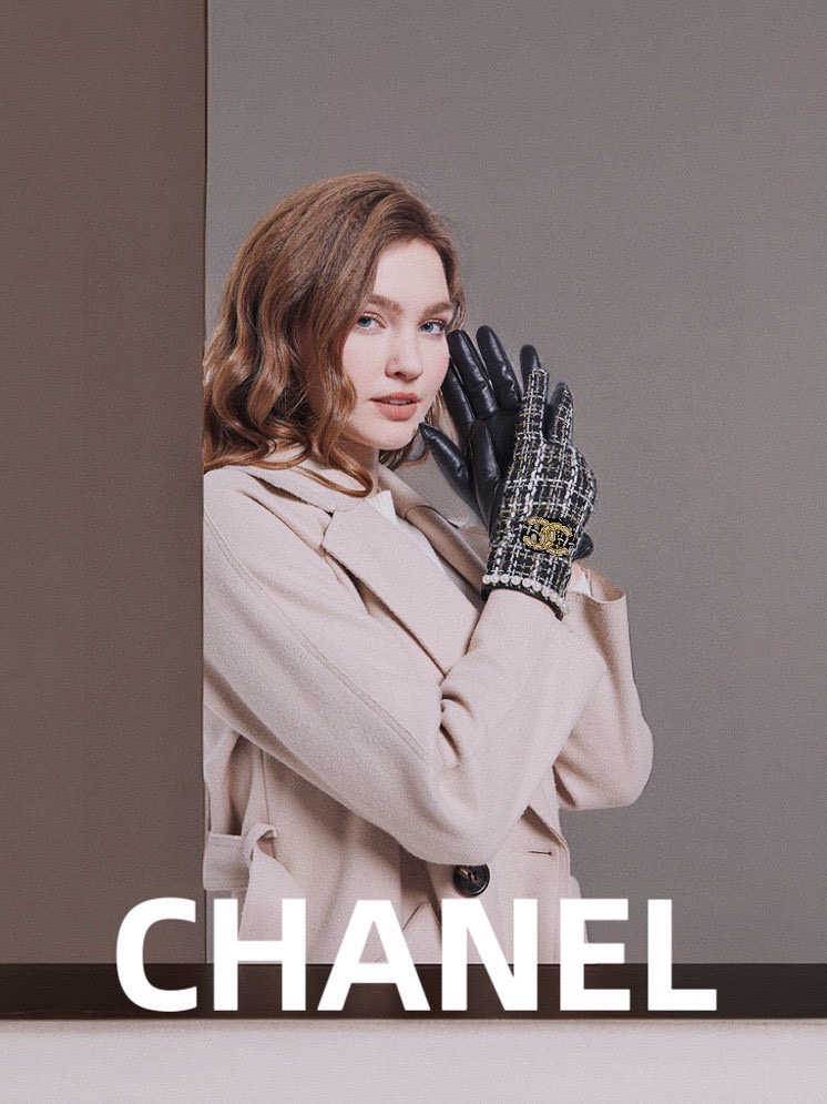 香奈儿Chanel‼️欧洲新款🇫🇷【顶级原单】女士高档半指手套 💁💁💁香奈儿御用毛呢手套 顶级做工💋任何