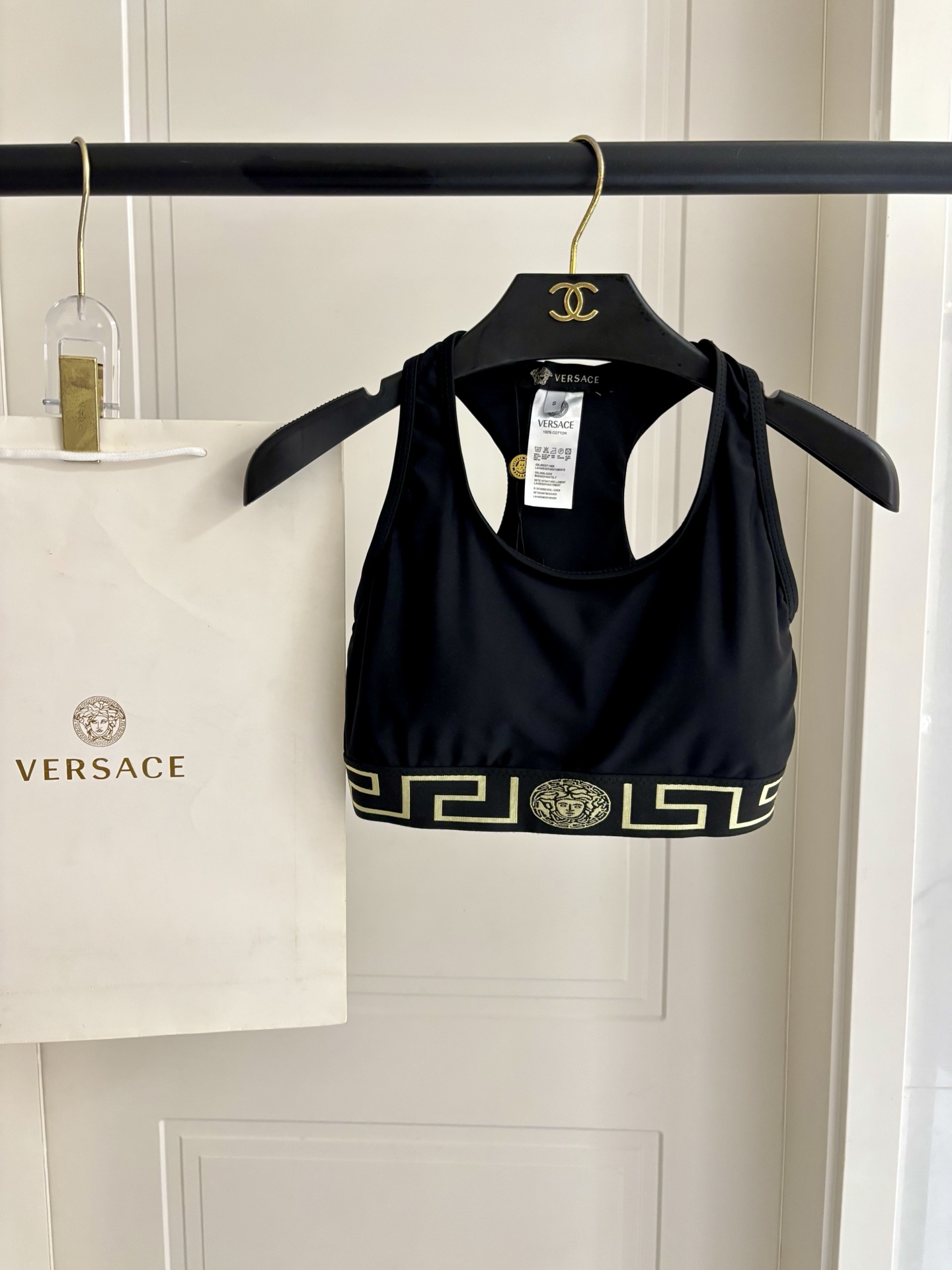 范思哲新款高弹力健身长款瑜伽服运动套装~小背心➕修身提臀显瘦打底裤S M L Xl