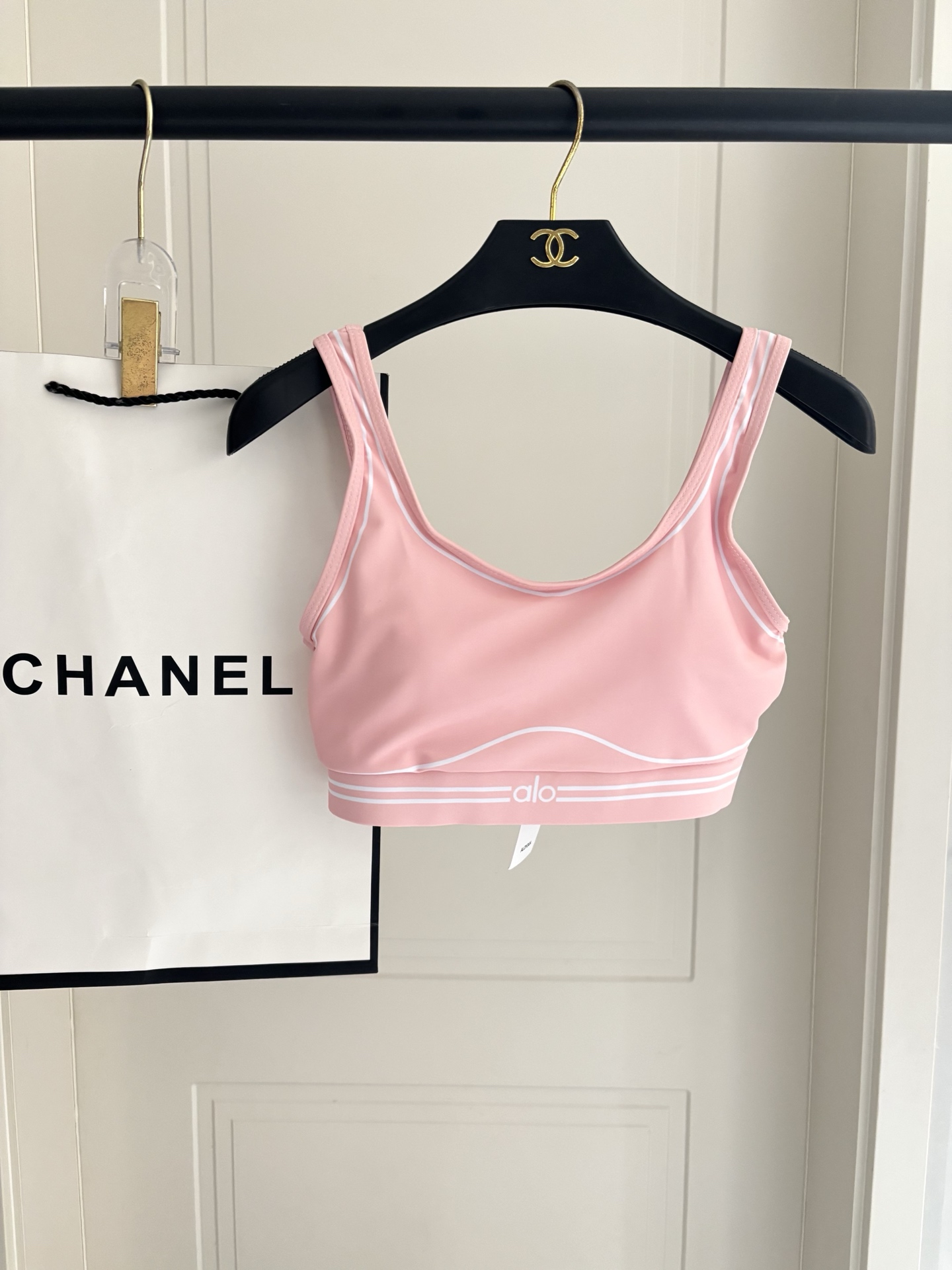 alo新款高弹力健身长款瑜伽服运动套装~小背心➕修身提臀显瘦打底裤S M L Xl