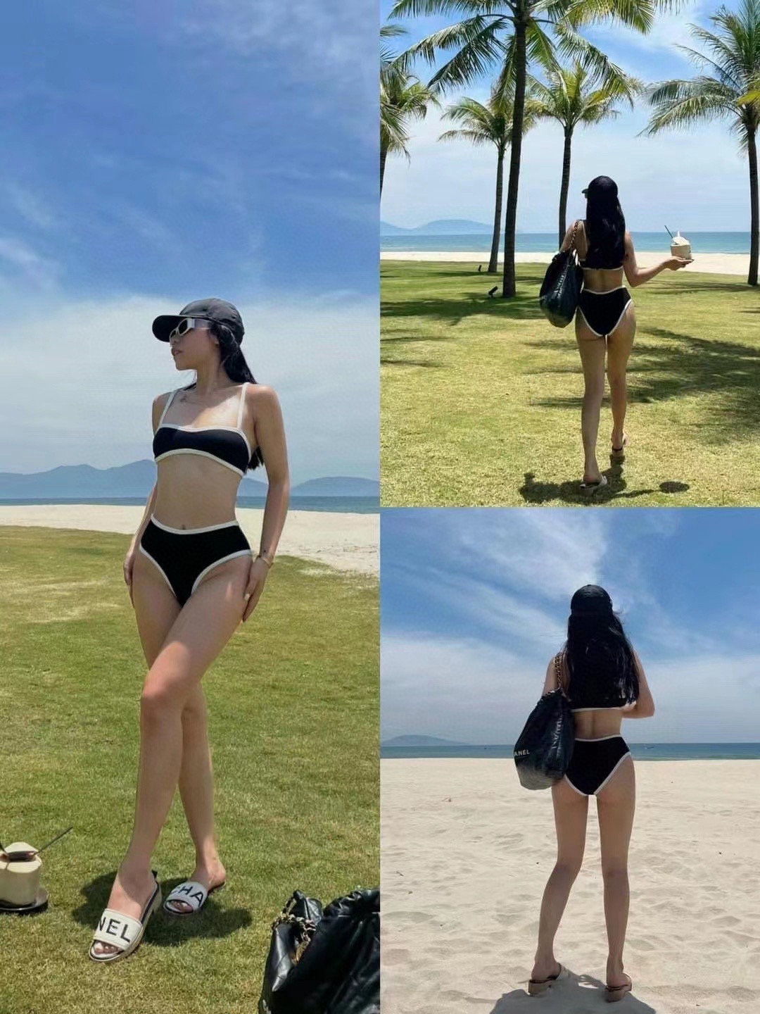 Chanel新款比基尼👙❤️😍🥰适合多种场景的游泳衣🏊‍♀️海边 游泳池 温泉 水上乐园 漂流都可以😌内