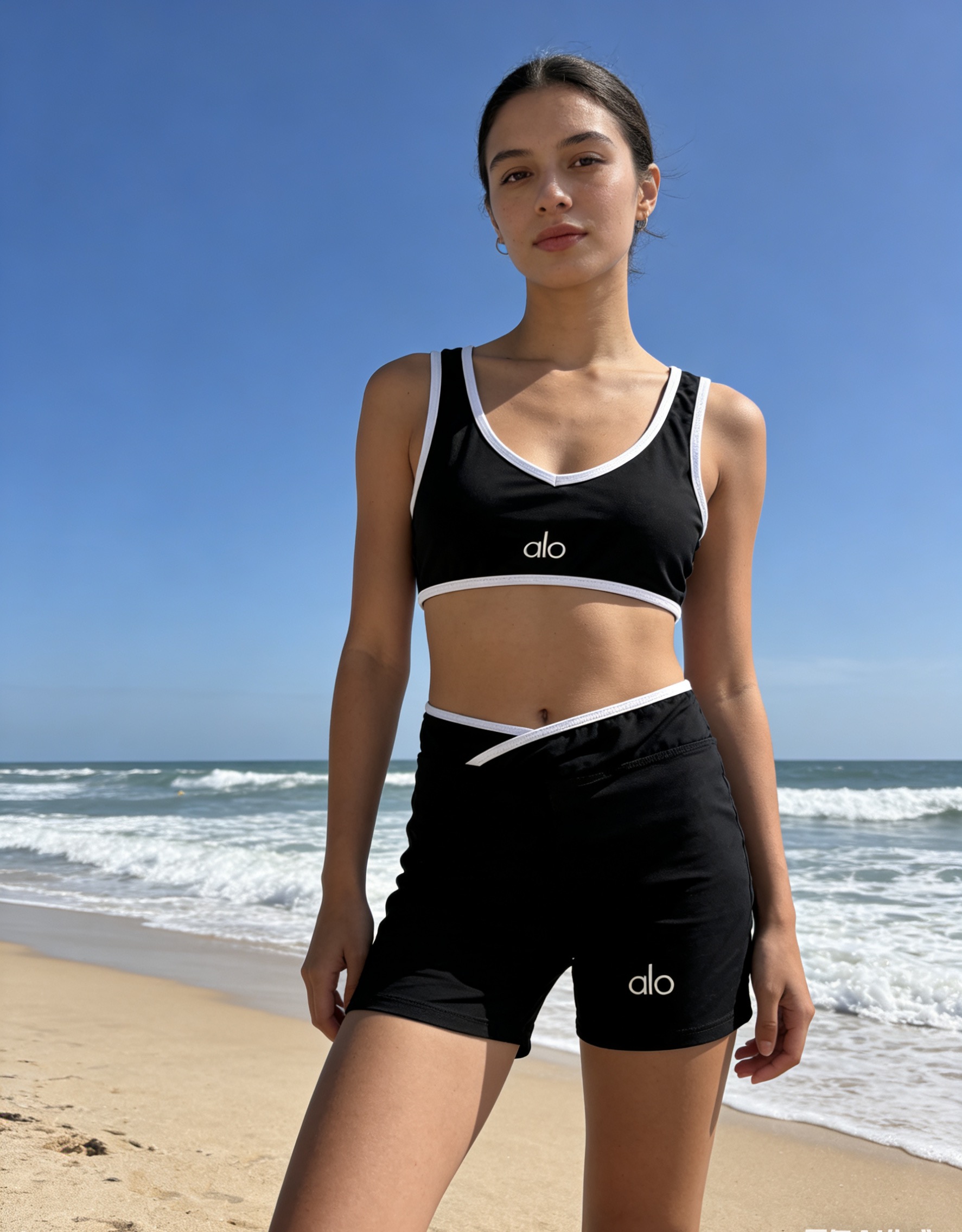 ALO新款高弹力健身短款瑜伽服运动套装~小背心➕修身提臀显瘦打底裤S M L Xl