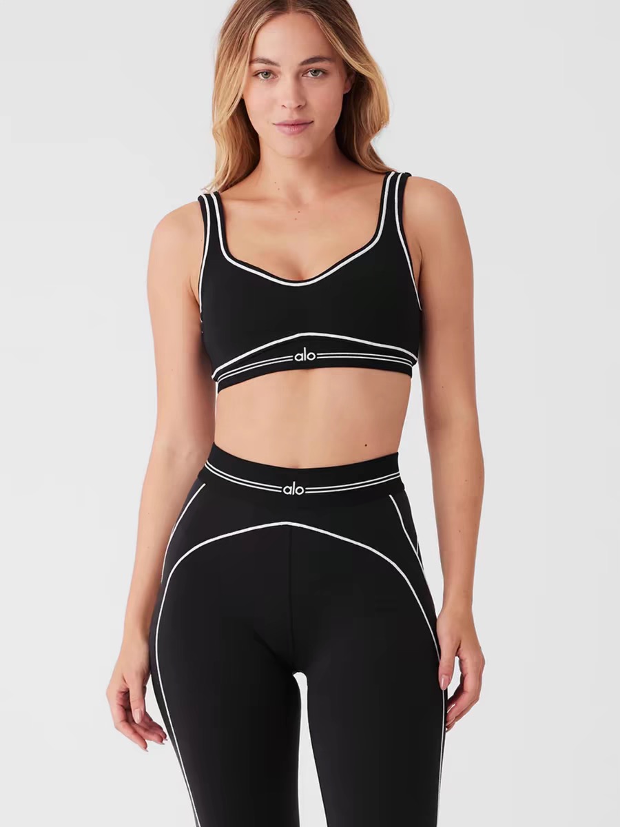 ALO新款高弹力健身长款瑜伽服运动套装~小背心➕修身提臀显瘦打底裤S M L Xl