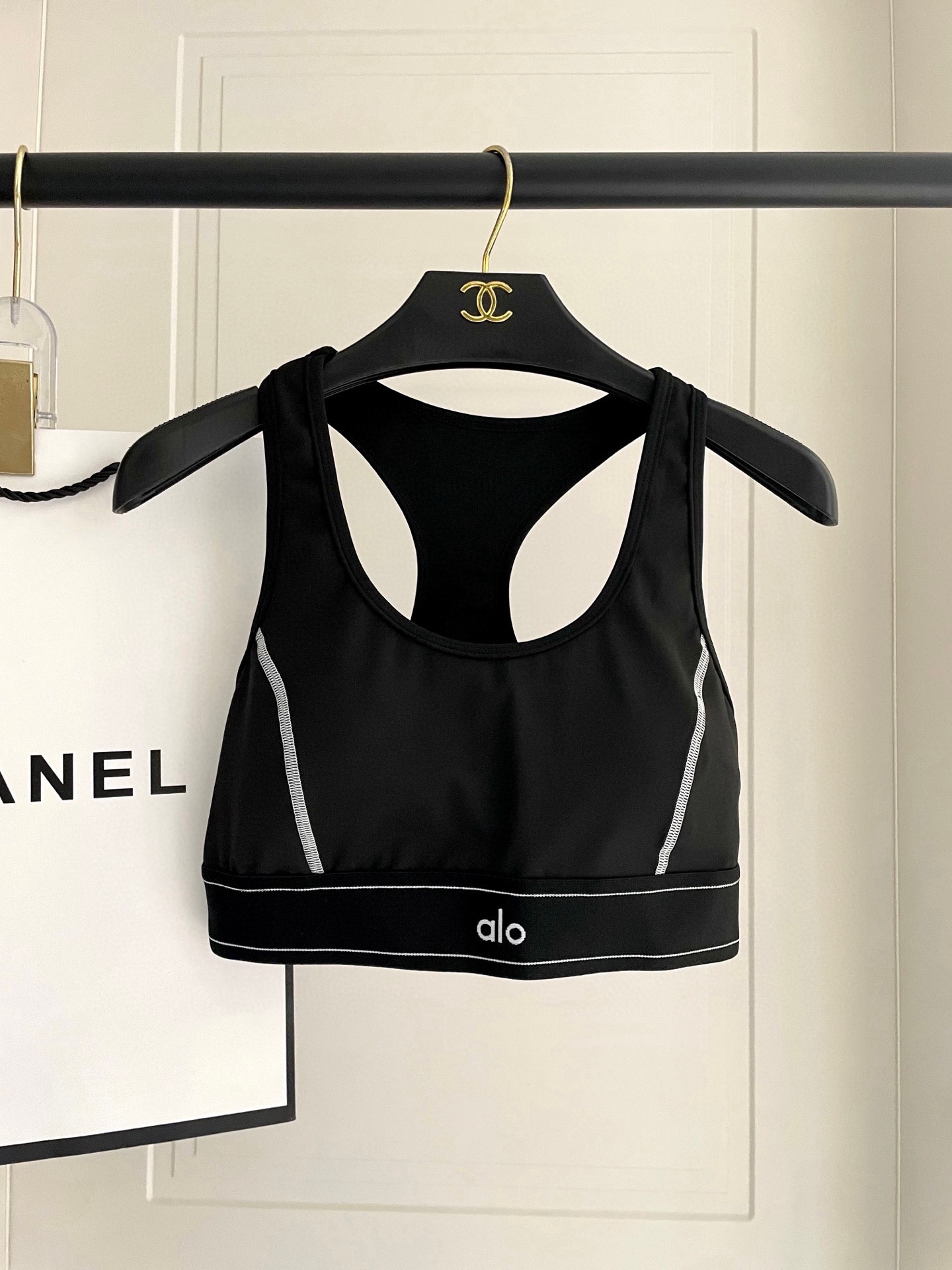 ALO新款高弹力健身长款瑜伽服运动套装~小背心➕修身提臀显瘦打底裤S M L Xl