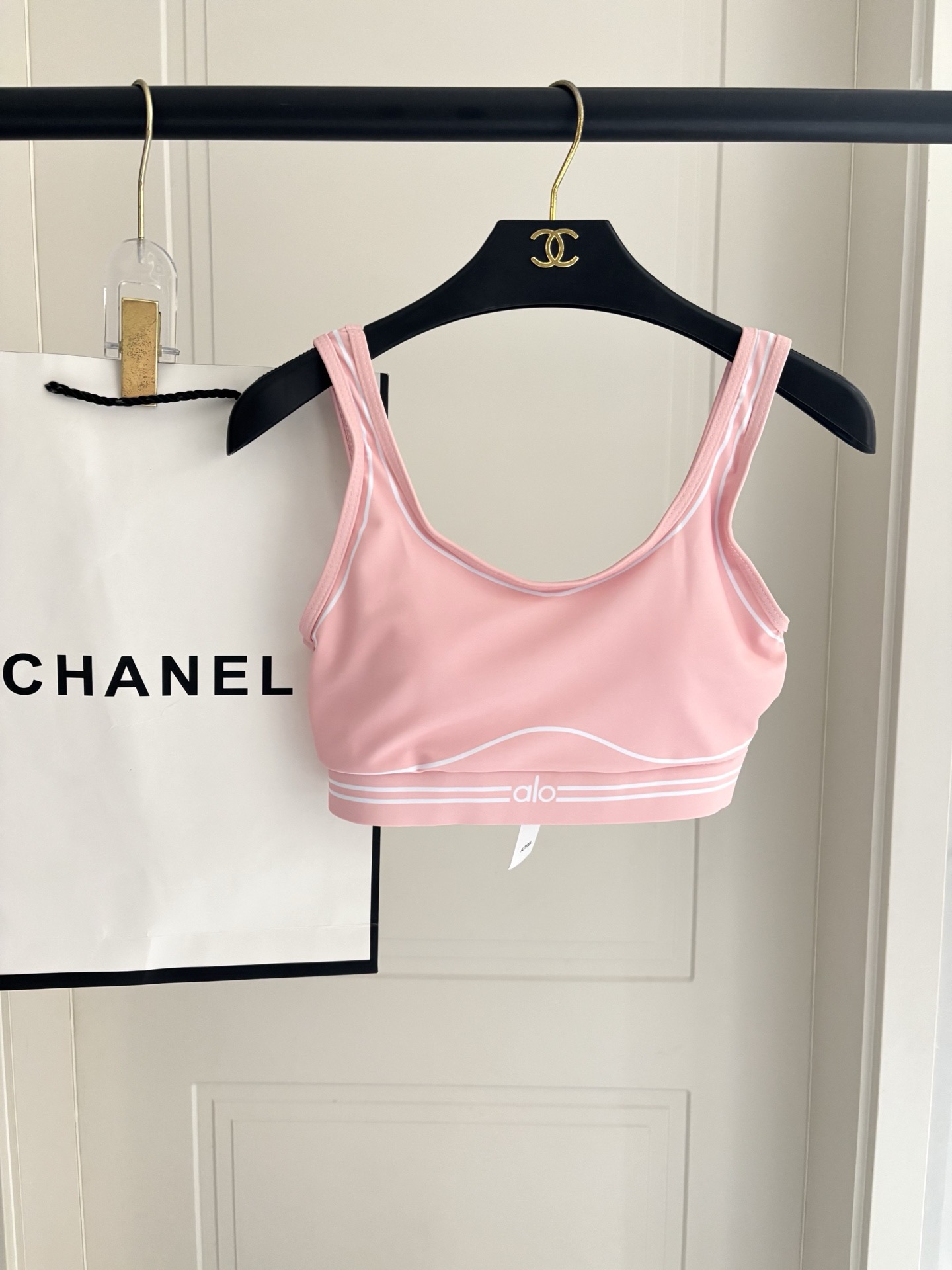 ALO新款高弹力健身长款瑜伽服运动套装~小背心➕修身提臀显瘦打底裤S M L Xl