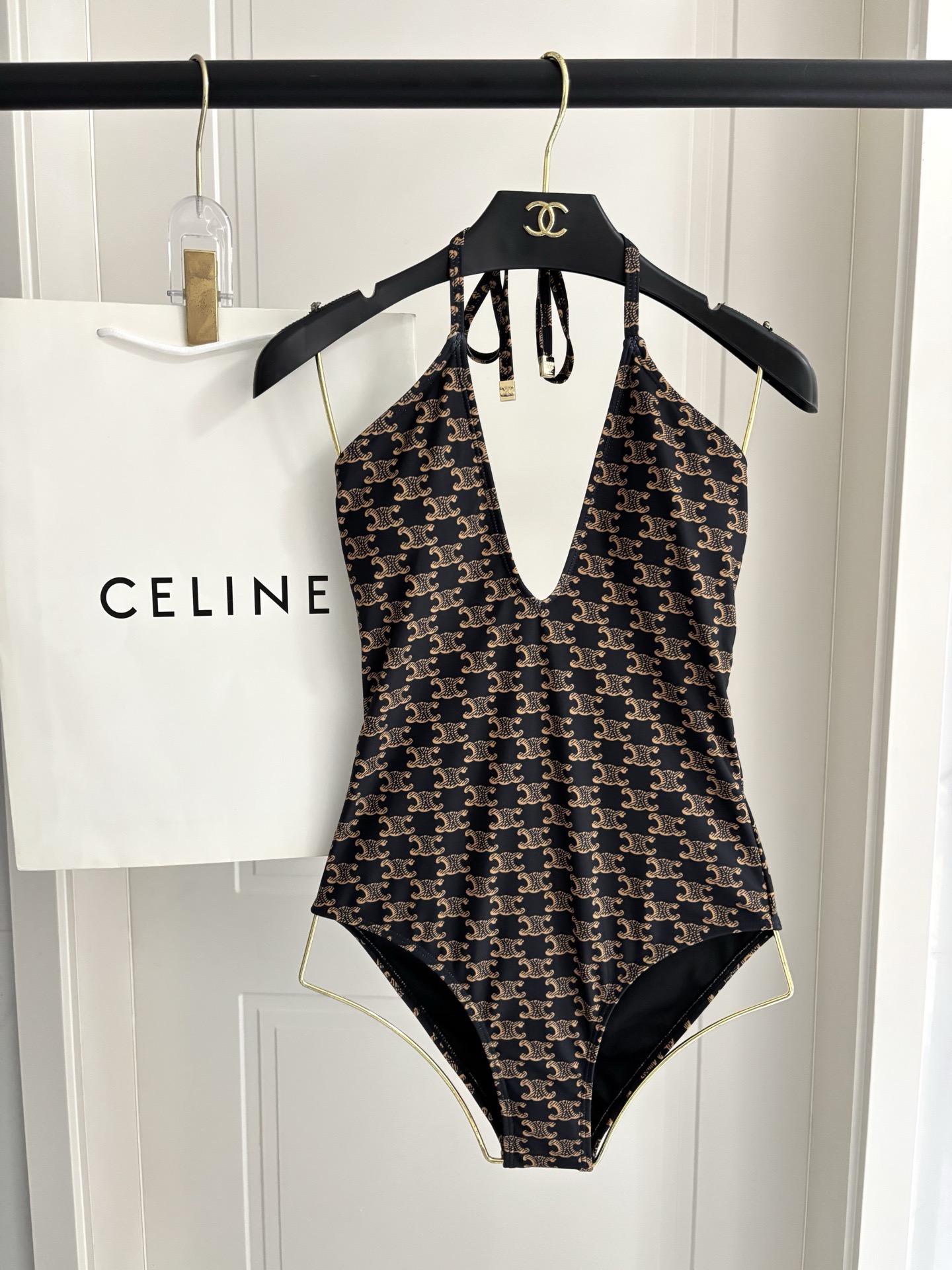Celine Celine连体泳衣 海边 游泳池