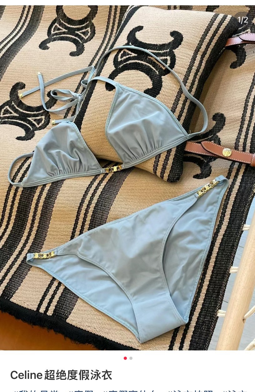 Celine新款泳衣👙❤️😍🥰适合多种场景的游泳衣🏊‍♀️海边 游泳池 温泉 水上乐园 漂流都可以😌内搭