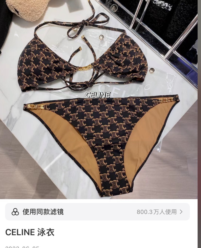 Celine新款泳衣👙❤️😍🥰适合多种场景的游泳衣🏊‍♀️海边 游泳池 温泉 水上乐园 漂流都可以😌内搭